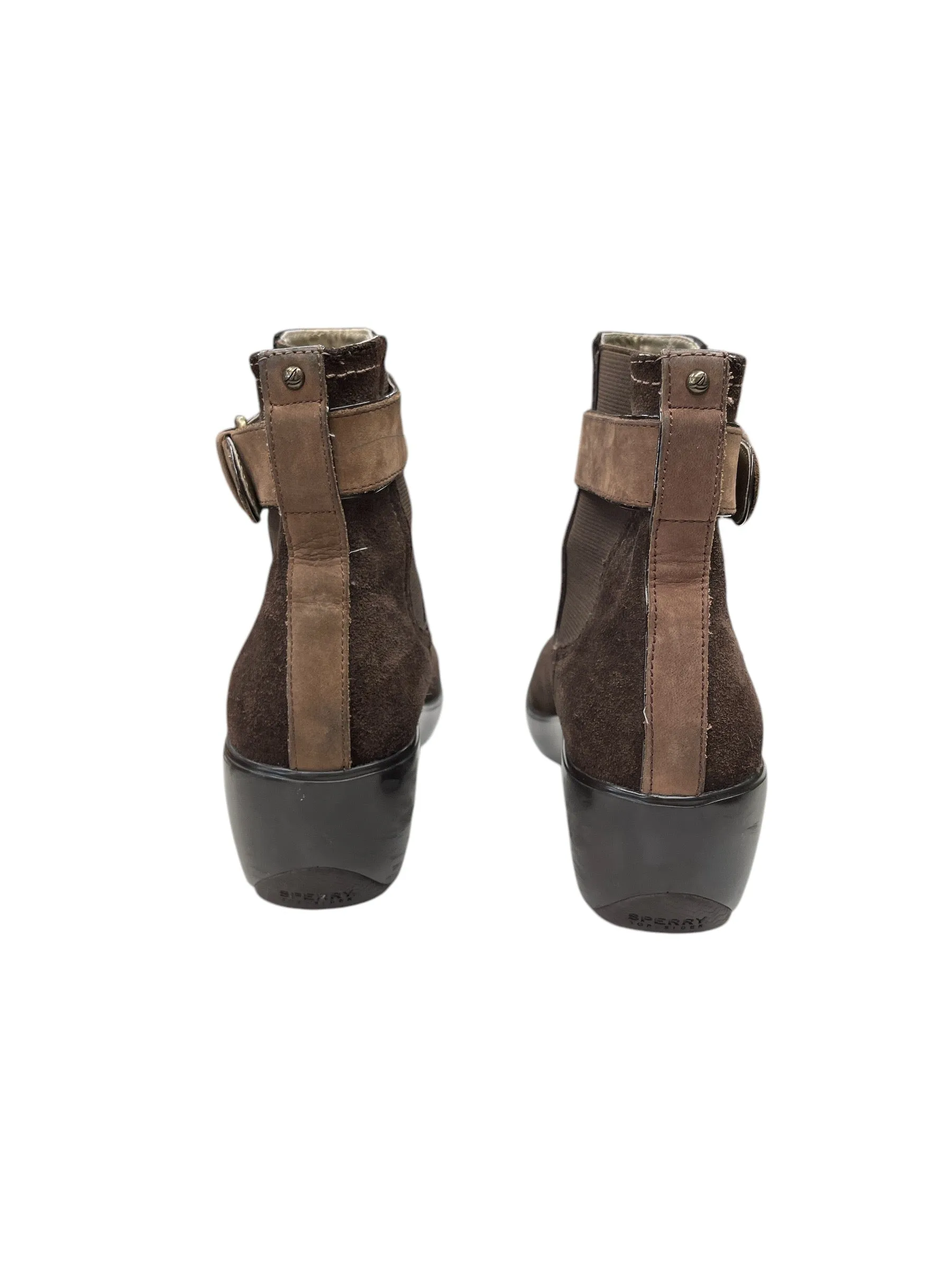 Boots Ankle Heels By Sperry In Brown, Size: 7 Lightweight Boots
