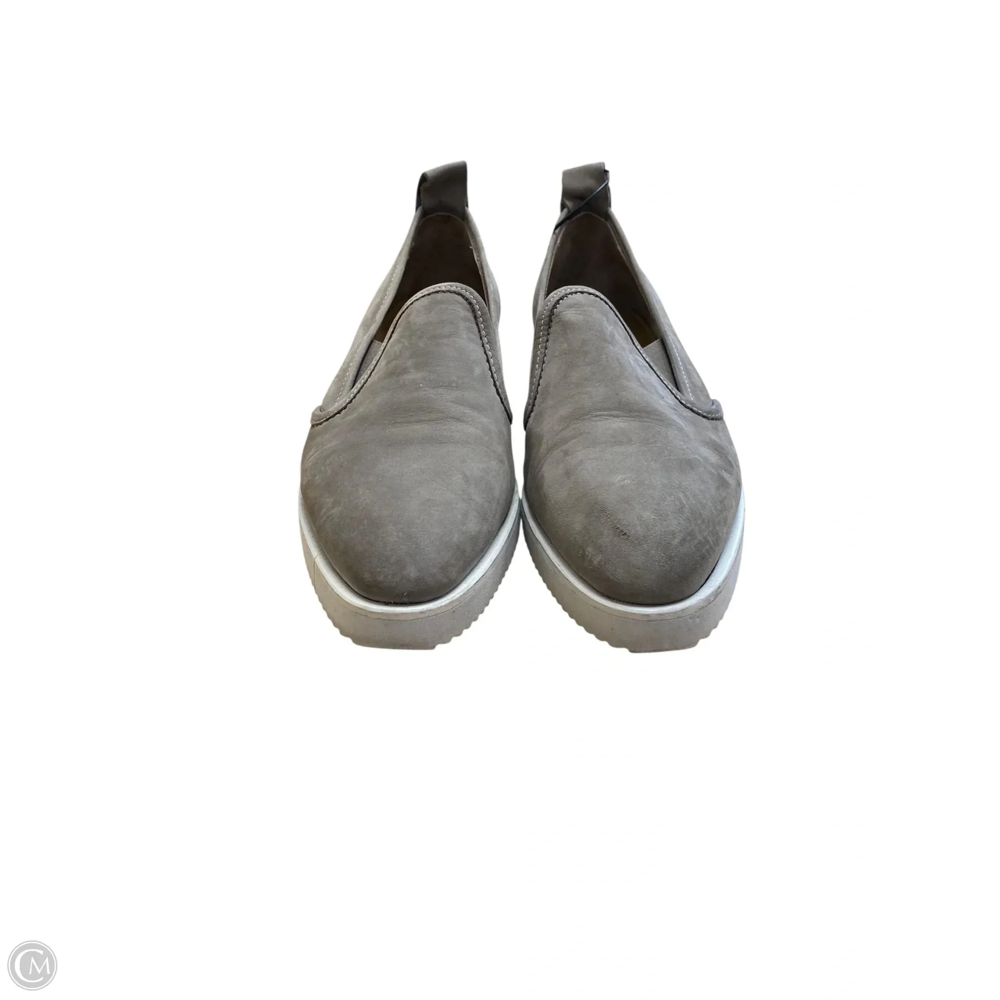 Suede Casual Derby Shoe Shoes Flats By Everlane In Gold, Size: 7.5