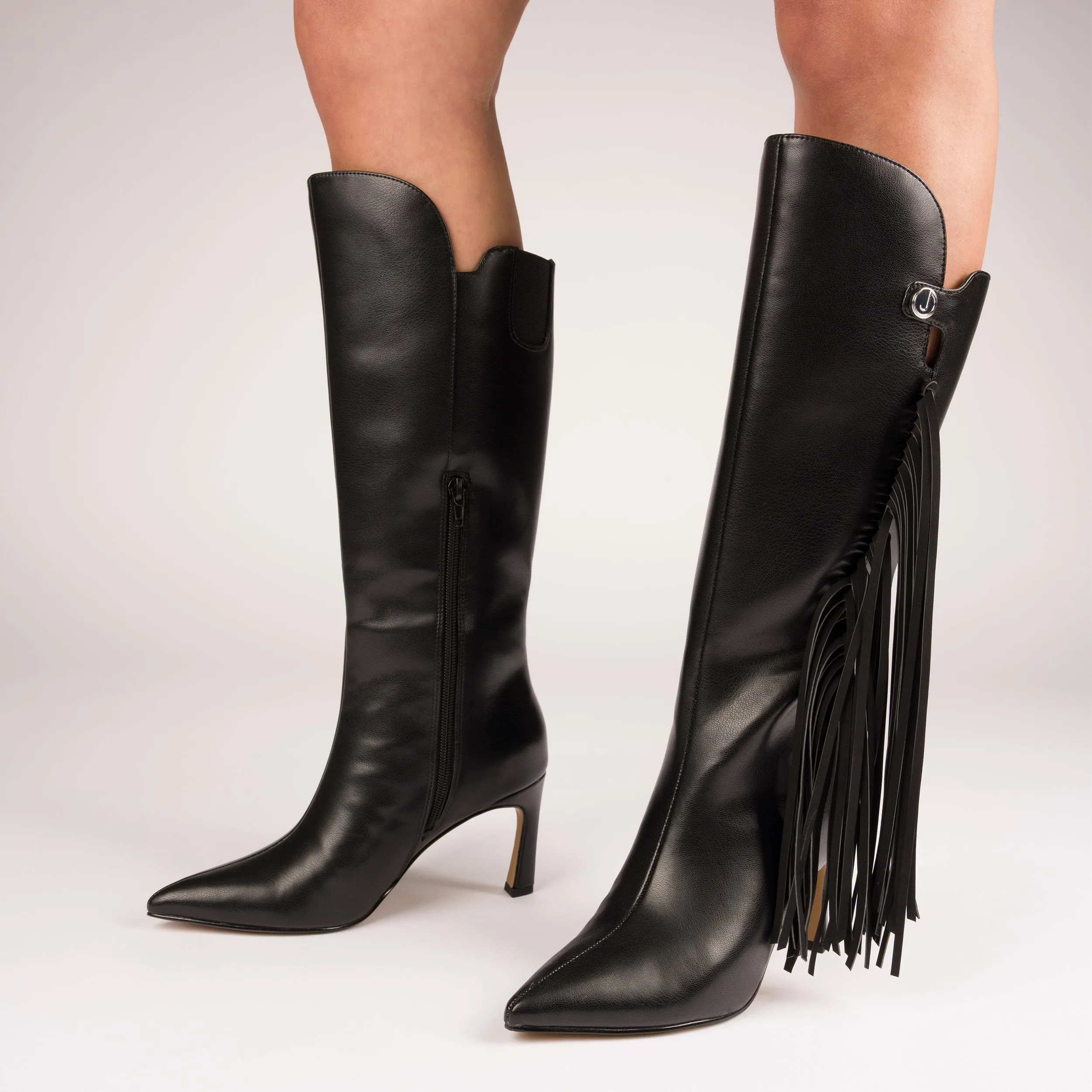 DOLLY KNEE HIGH TASSEL WESTERN BOOTS Brown Boots Steve Madden