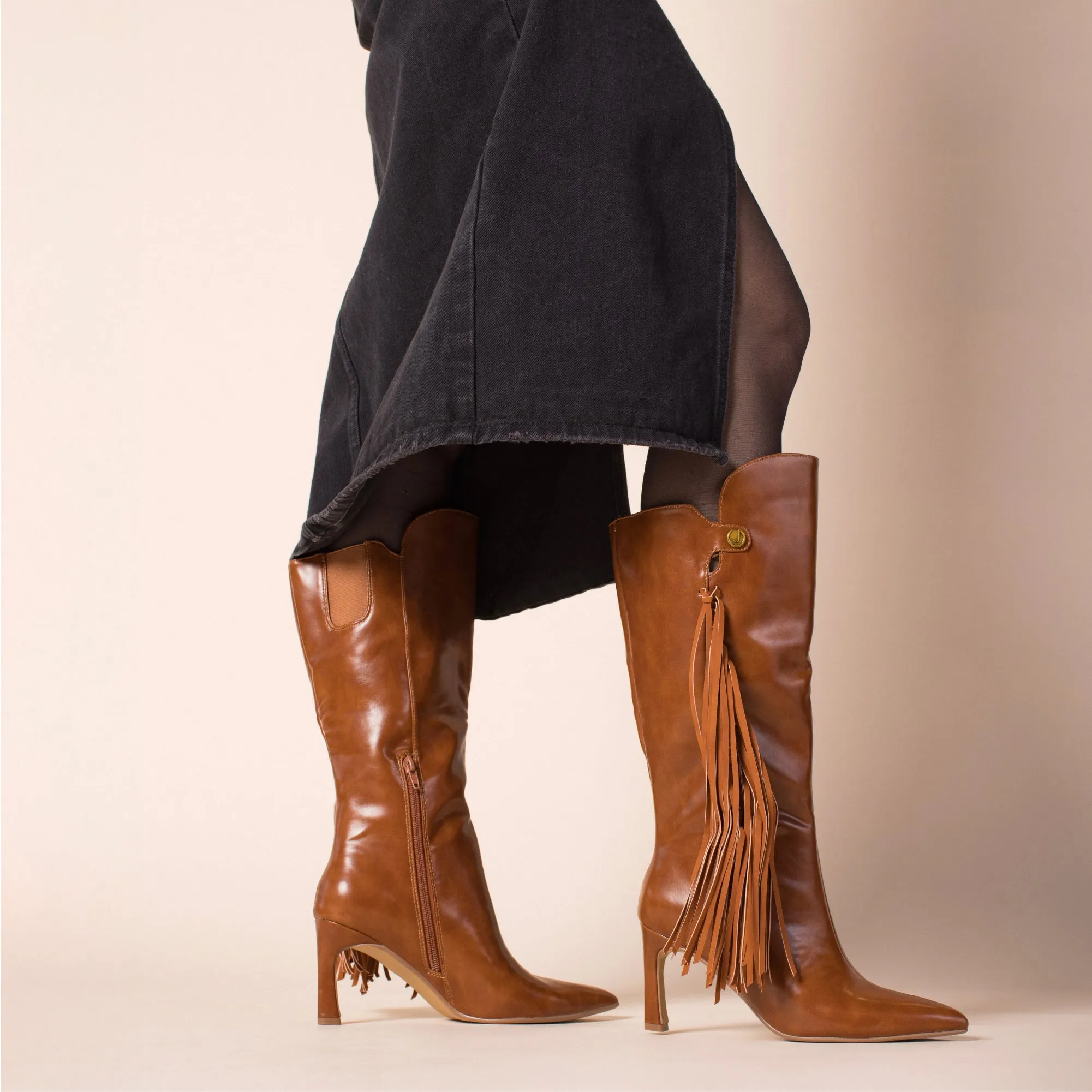 DOLLY KNEE HIGH TASSEL WESTERN BOOTS Tin Haul Boots