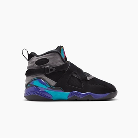 Kid's Air Jordan 8 Retro "Aqua " Pre School Holo Sneakers