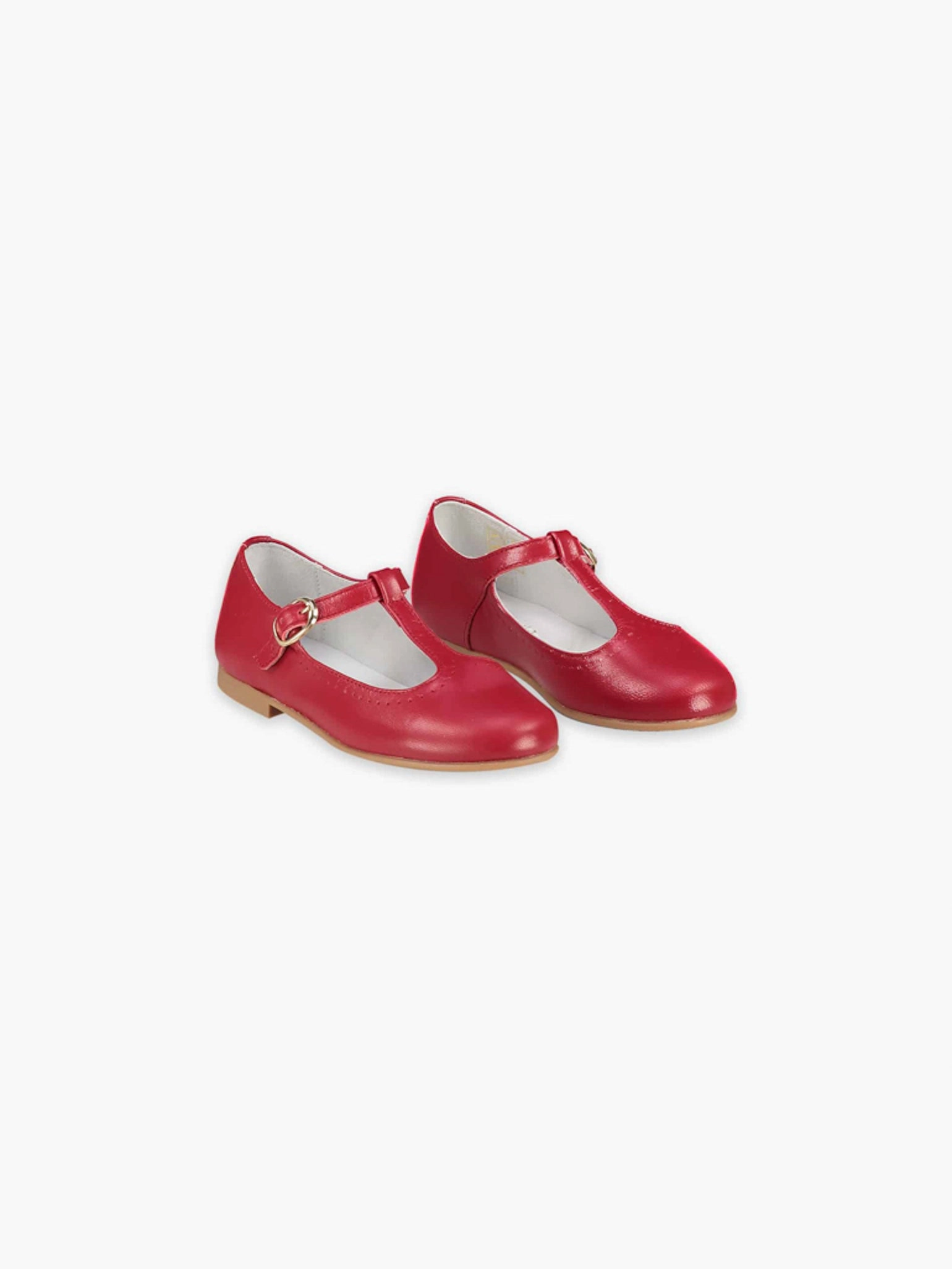 Cool Casual Shoes Red Leather Girl T-Bar Shoes