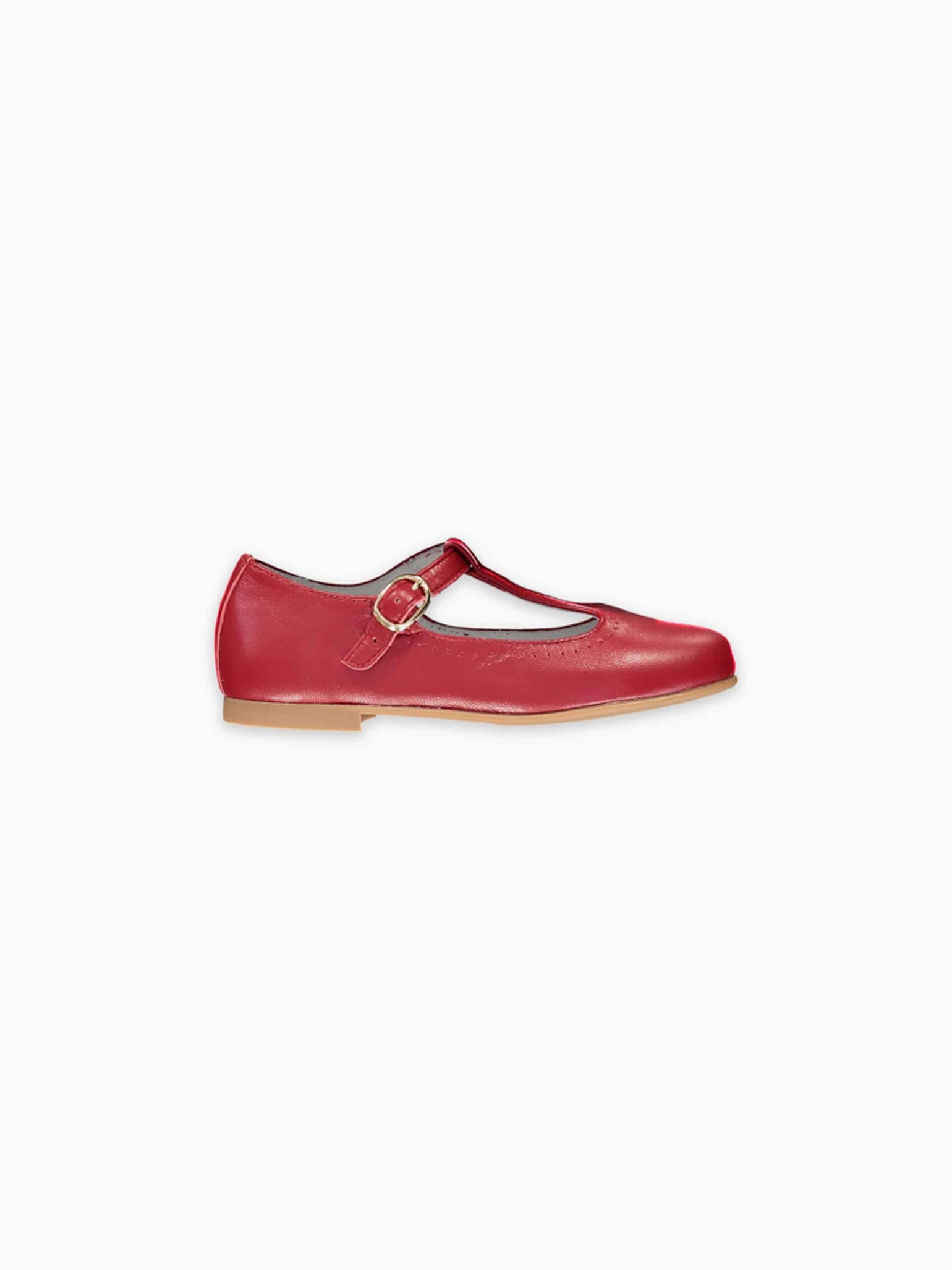 Red Leather Girl T-Bar Shoes 1 Mid Se Casual Shoes