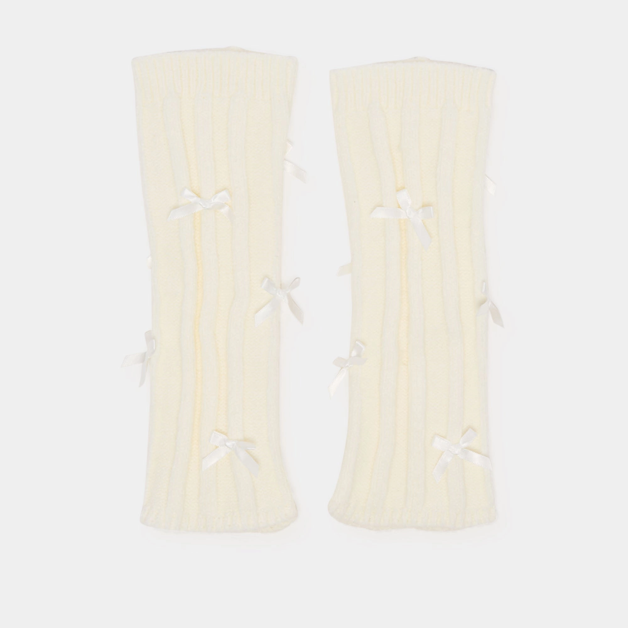 Casual Shoes For Amazon SATIN BOW LEG WARMERS IVORY