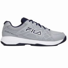 Fila Men's 1PM01800 256 Double Bounce 3 Highrise Navy Metallic Silver Pickleball Shoes Popular Casual Shoes