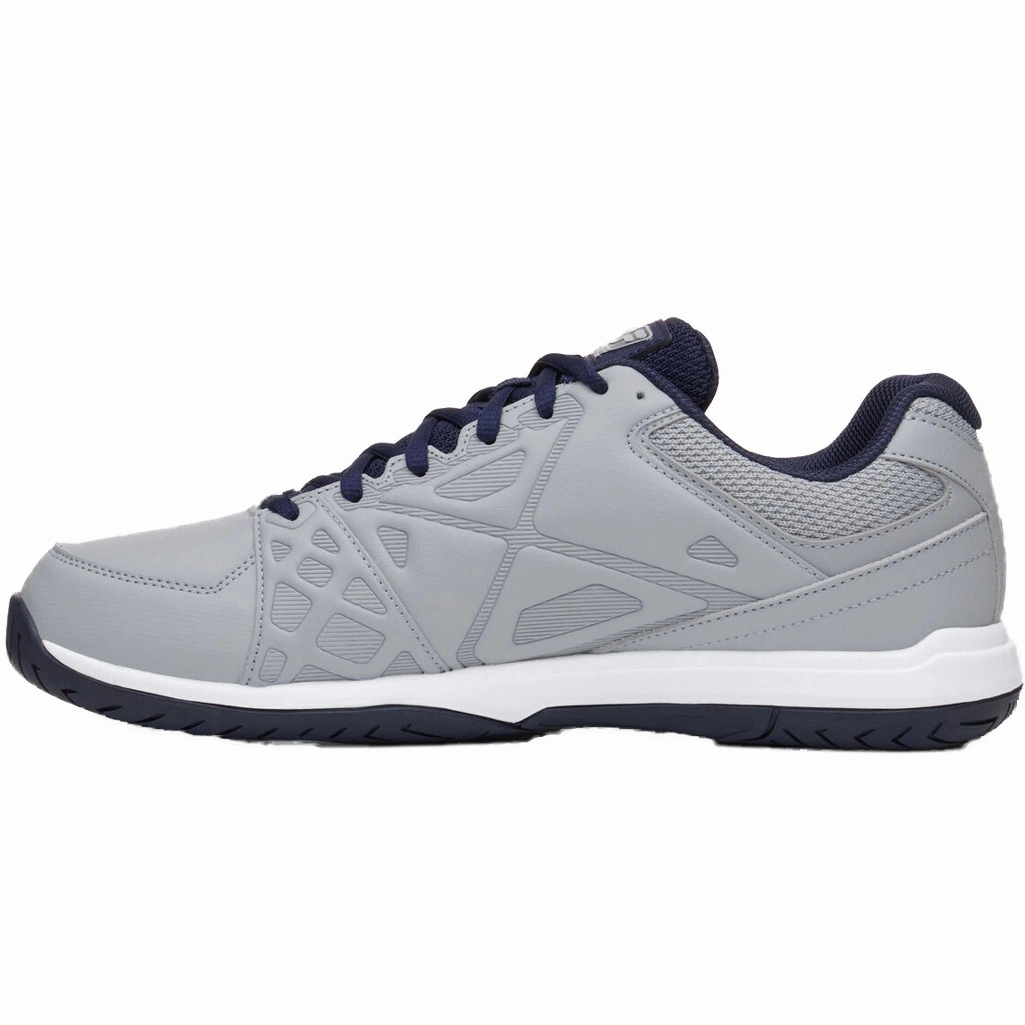 Tape Casual Shoes Fila Men's 1PM01800 256 Double Bounce 3 Highrise Navy Metallic Silver Pickleball Shoes