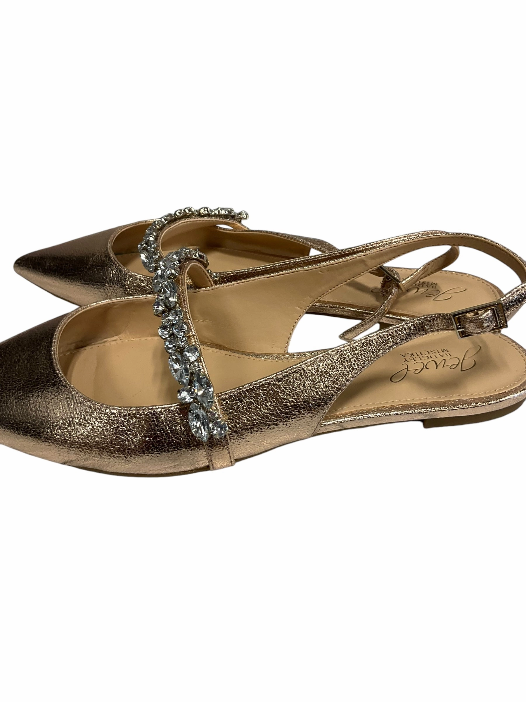 Shoes Flats By Badgley Mischka In Gold, Size: 8 Casual Comfort