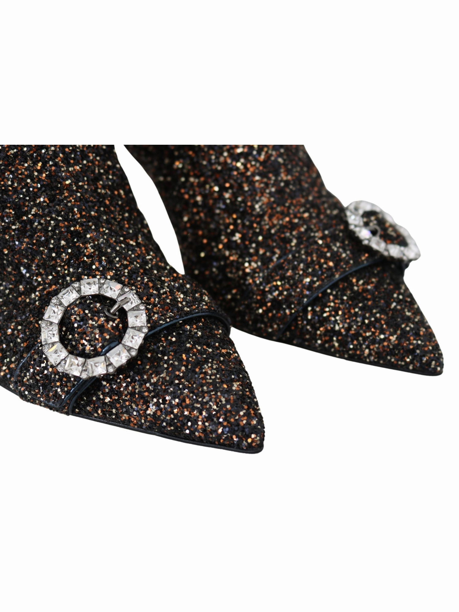 High Heel Knee High Boots Amethyst Mix Hanover Heeled Glitter Boots