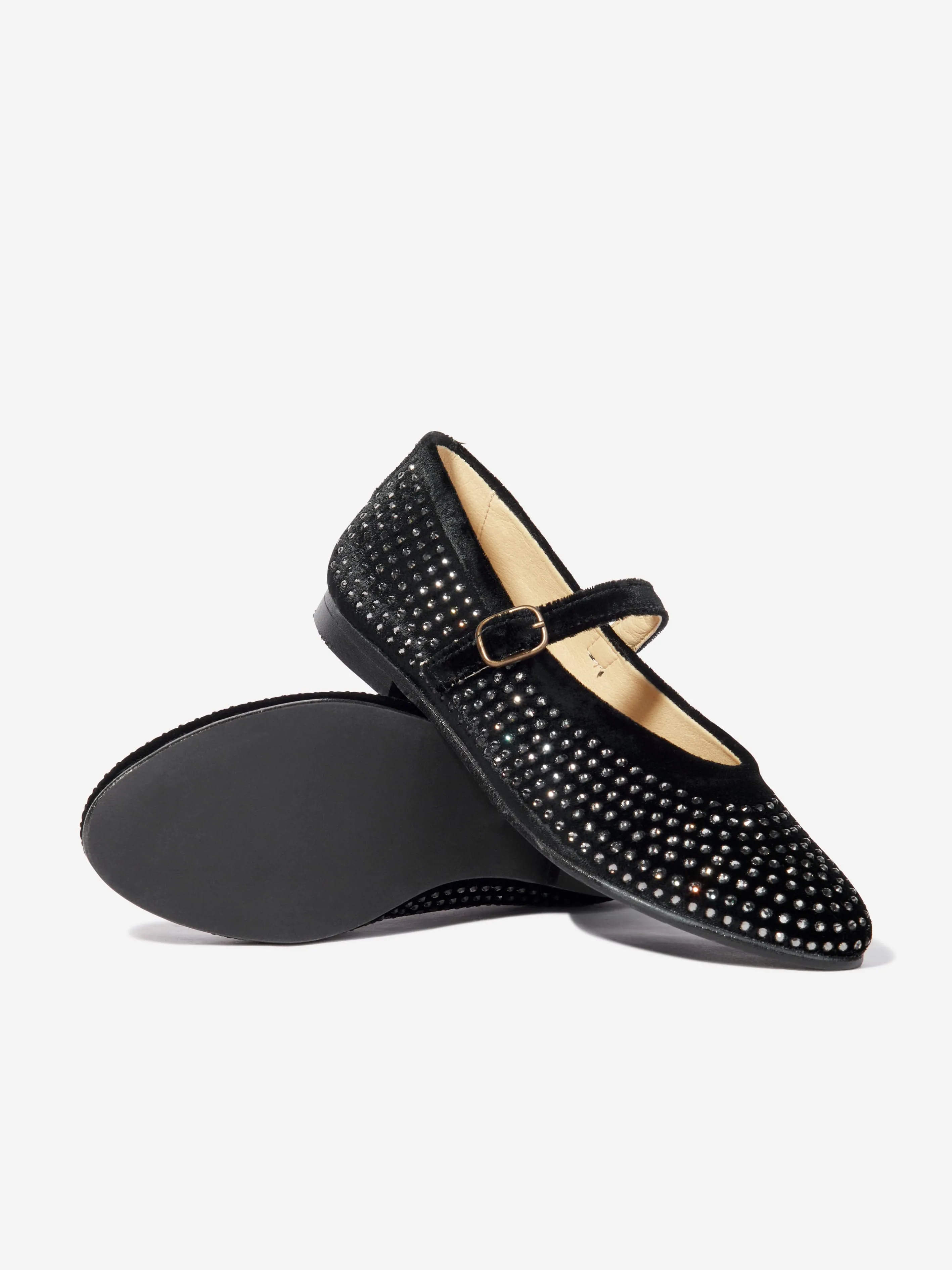 Andanines Girls Diamante Shoes in Black Wally Funk Truetimber Casual Shoes