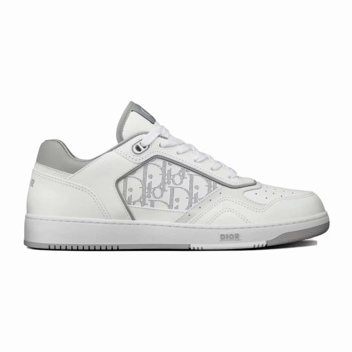 Dior B27 Low Top Oblique White Grey - Pre-Owned Size 40 / US 7.5M Sneakers With Separate Toes