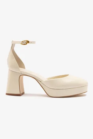 Minimalist Casual Shoes Ari Verona Low Pump In Ivory Box Leather
