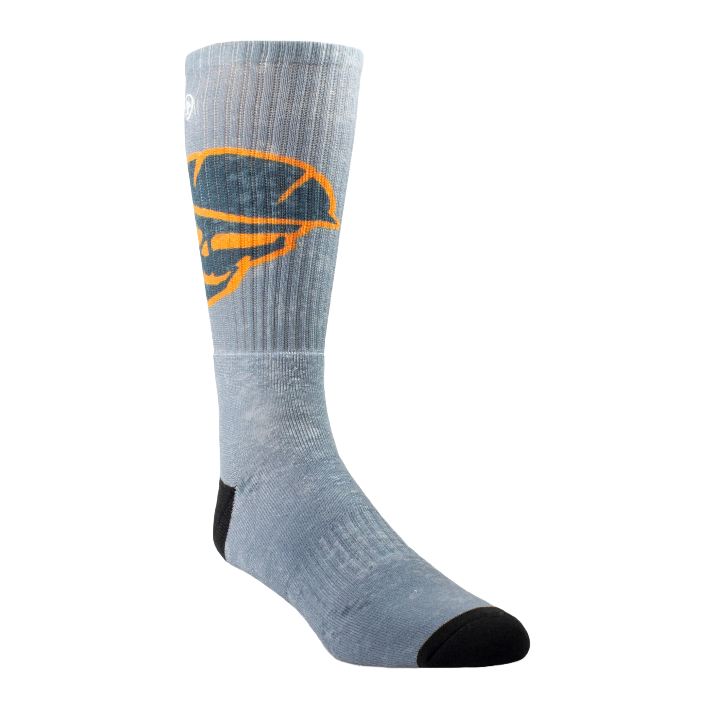 Sorel Boots Winter Ariat Men's 2-PK Roughneck Graphic Crew Grey & Orange Socks AR2534-090