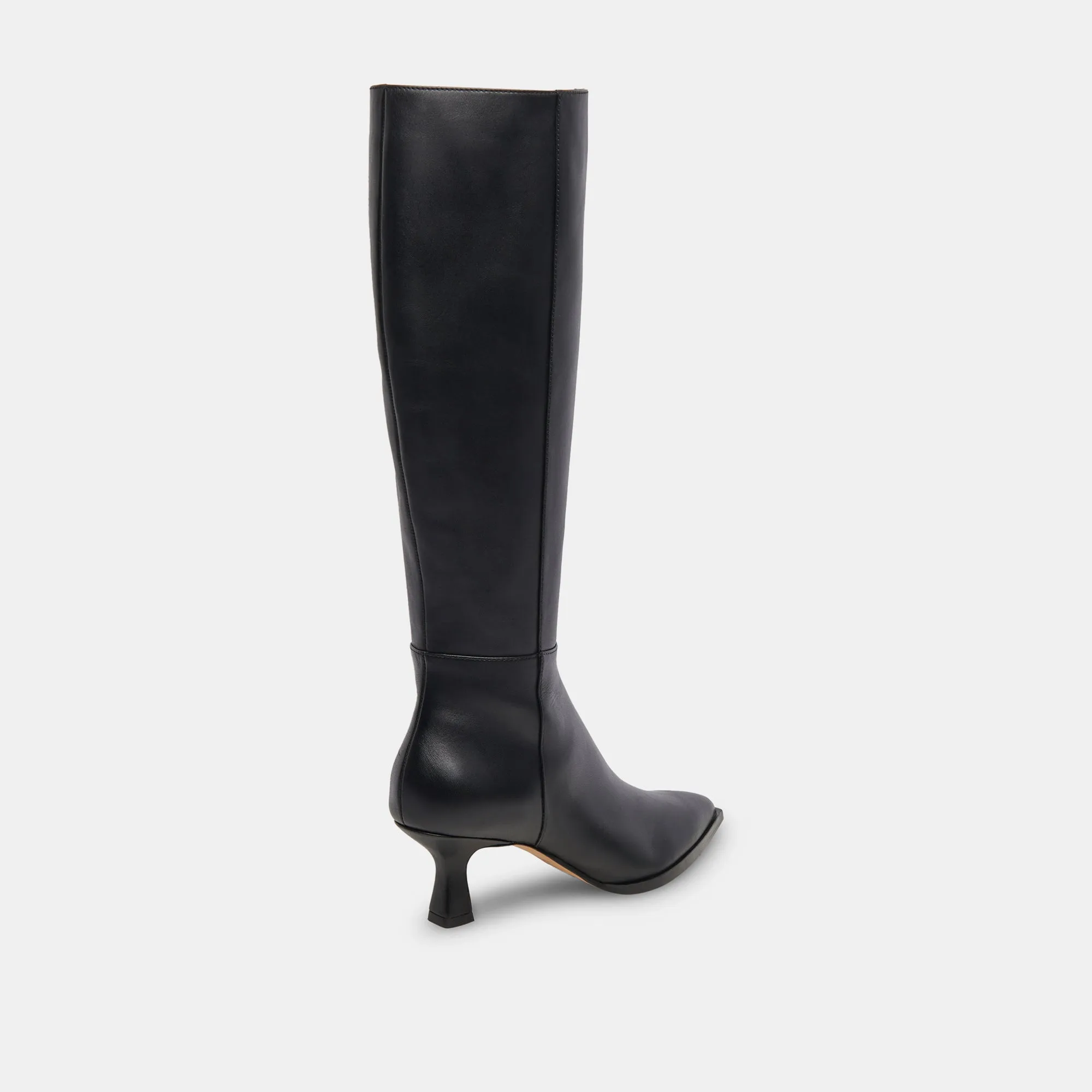 Aldo Platform Boots AUGGIE EXTRA WIDE CALF BOOTS BLACK LEATHER