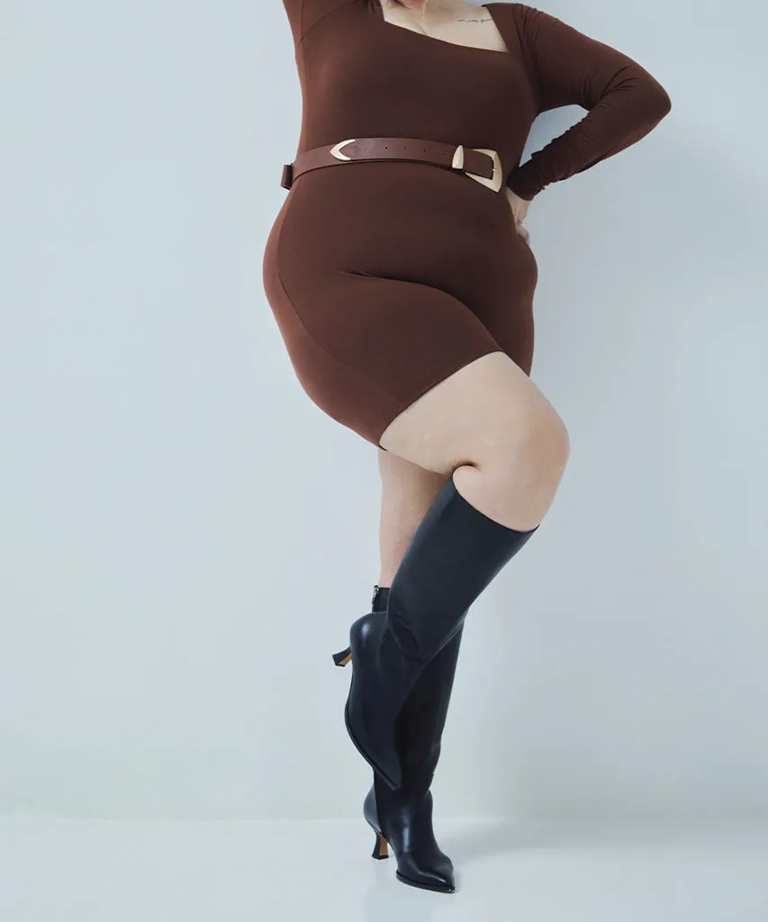 Denali Boots AUGGIE EXTRA WIDE CALF BOOTS BLACK LEATHER