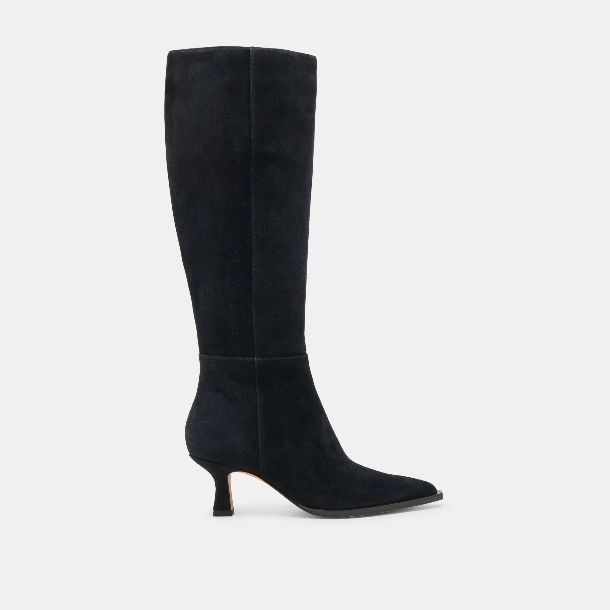 Knee Boots AUGGIE WIDE CALF BOOTS ONYX SUEDE