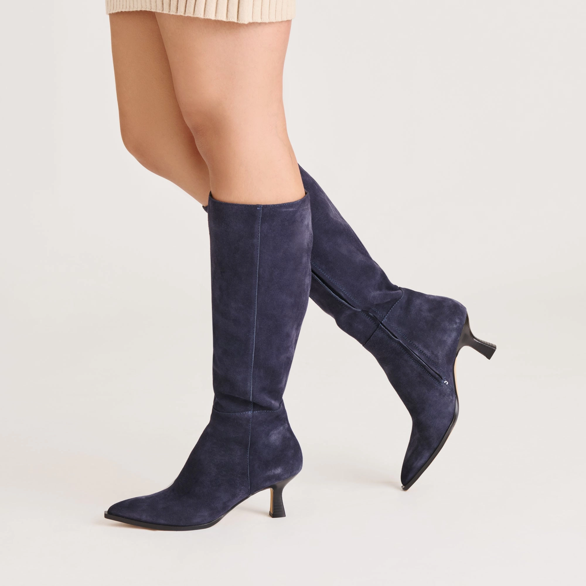 Suede Leather Boots AUGGIE BOOTS NAVY SUEDE