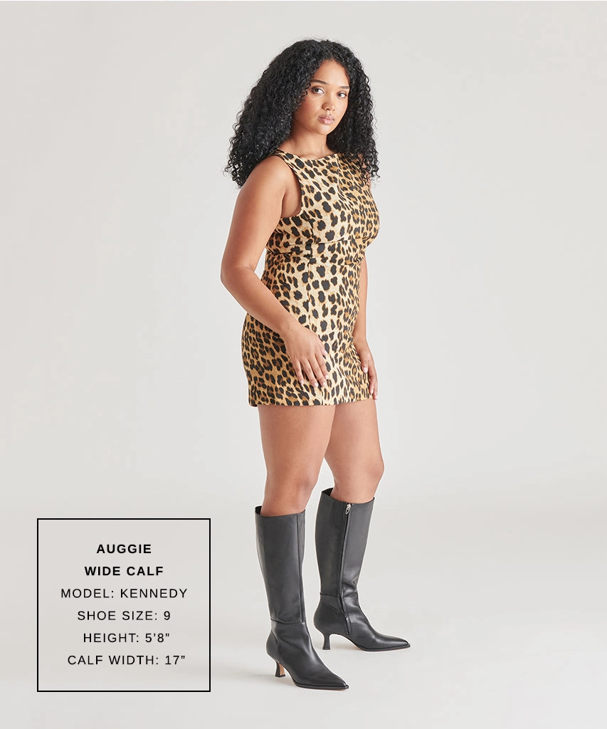 AUGGIE WIDE CALF BOOTS BLACK LEATHER