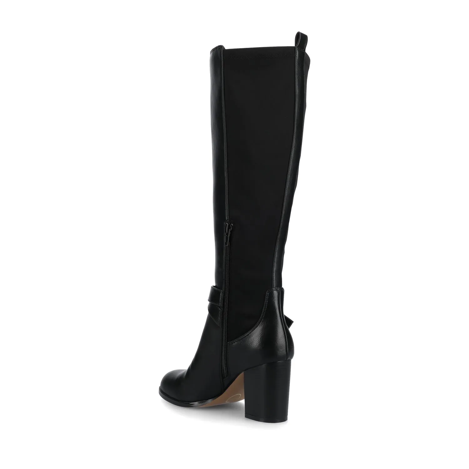 AVALONN KNEE HIGH DRESS BOOTS IN WIDE CALF Combat Boots Heels