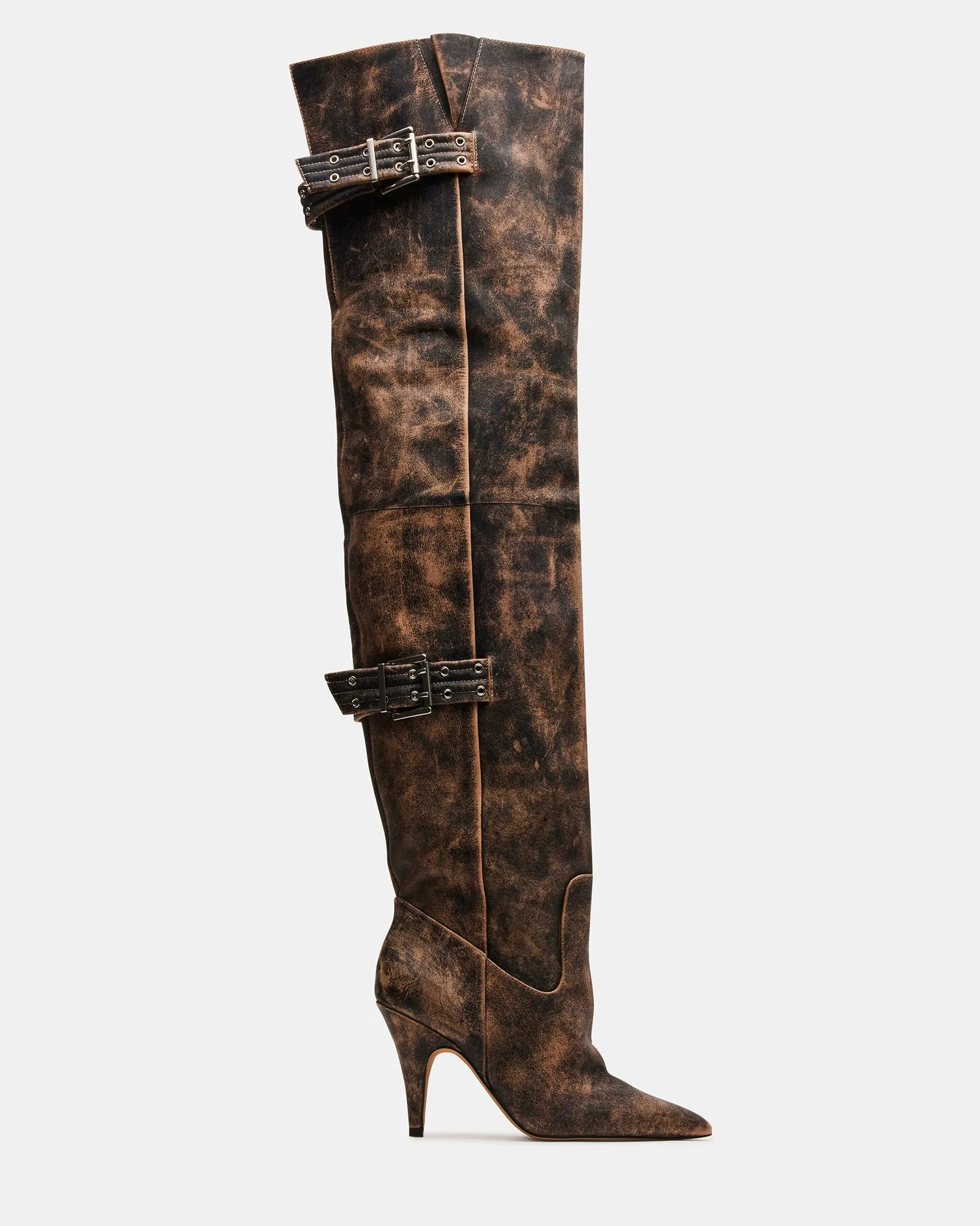 BADDIE BROWN DISTRESSED Boots Winter Boots