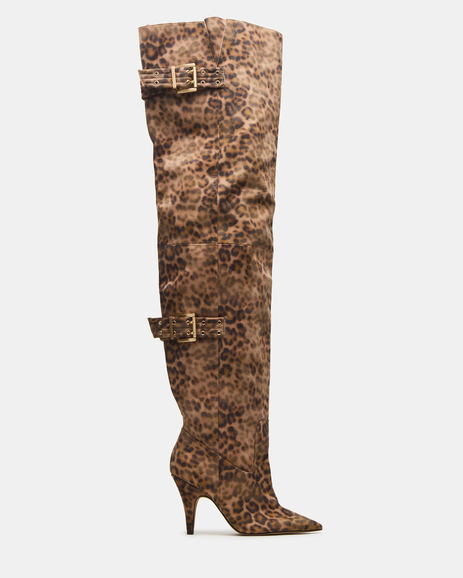 BADDIE LEOPARD Corral Fringe Boots
