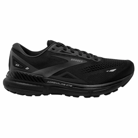 Brooks Men's 110391 020 Adrenaline GTS 23 Black Black Ebony Cushion Support Running Shoes Fabric Casual Shoes