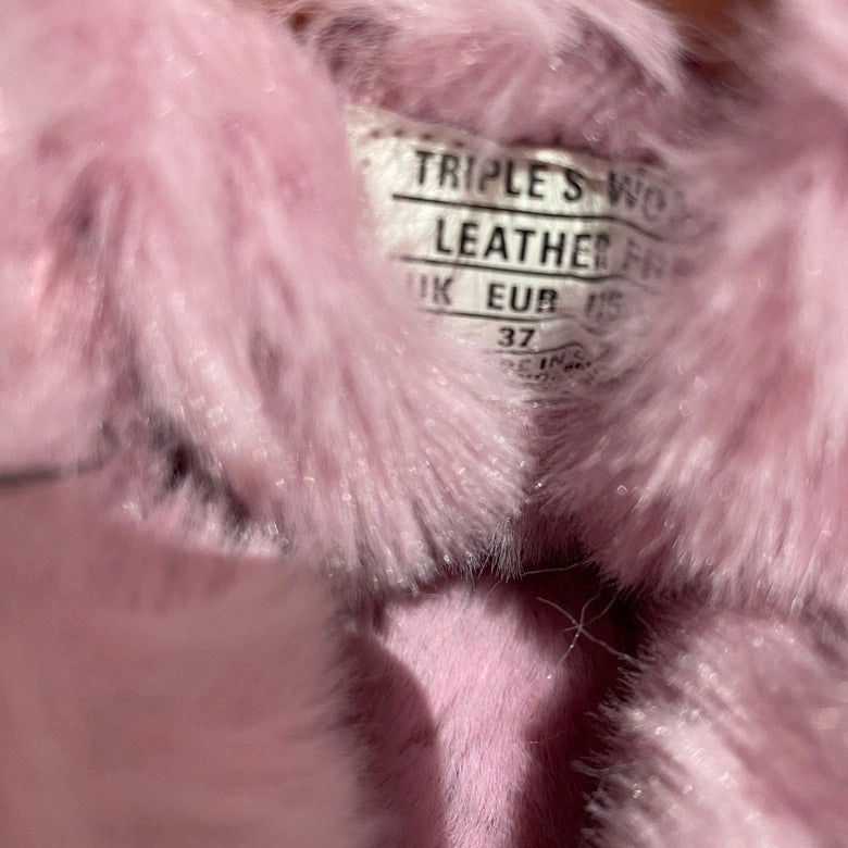 Balanciaga Pink Fur-Lined Sneaker Shoes Casual Elegant Shoes