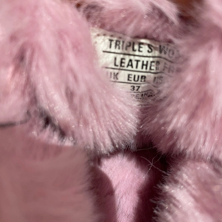 Dress Casual Shoes Balanciaga Pink Fur-Lined Sneaker Shoes