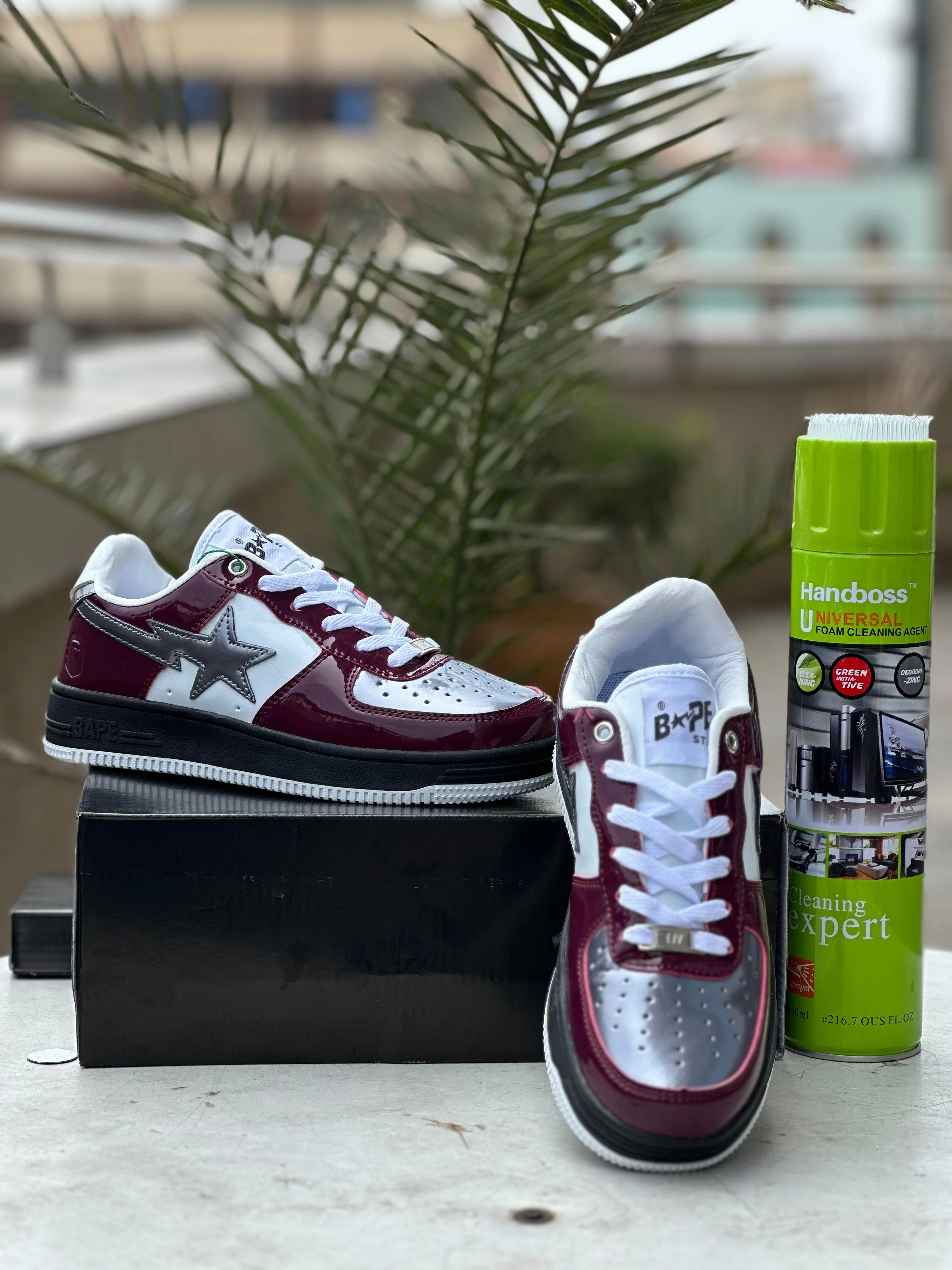 Under Armour Sneakers Bapesta Low  Maroon/White