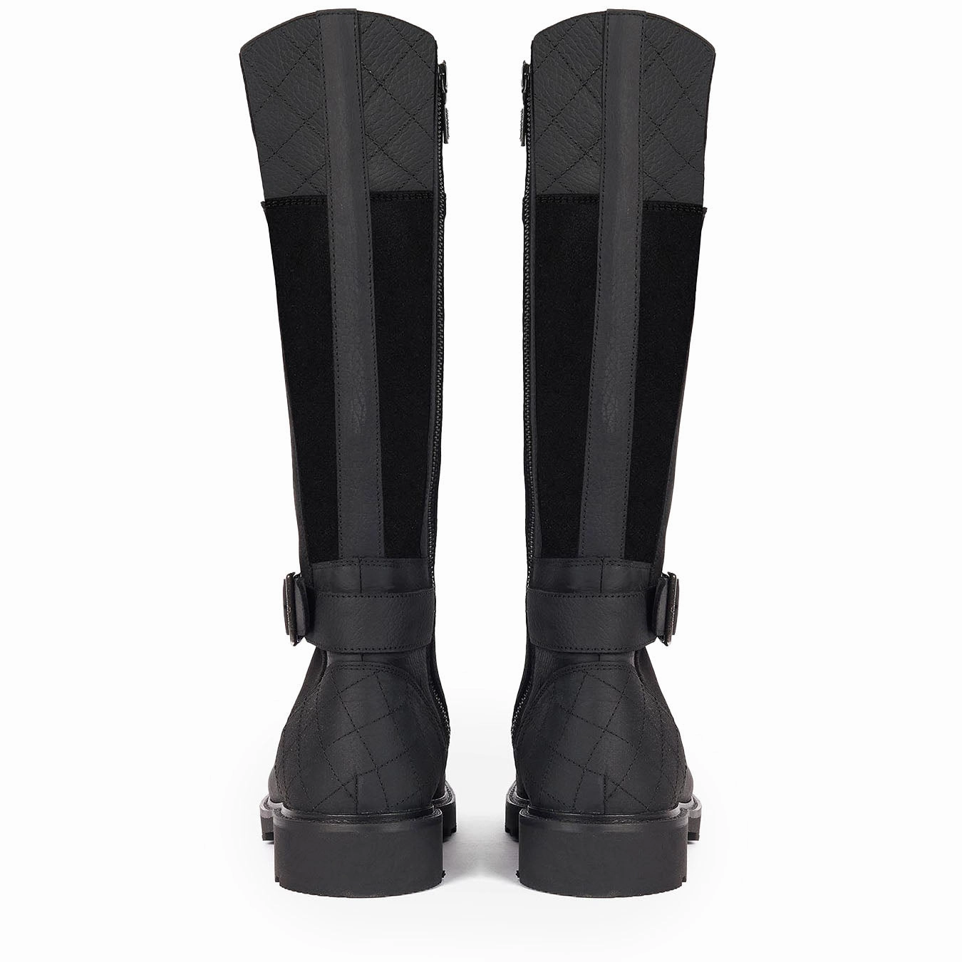 Cowboy Style Boots Barbour Womens Fareham Knee-High Boots Black