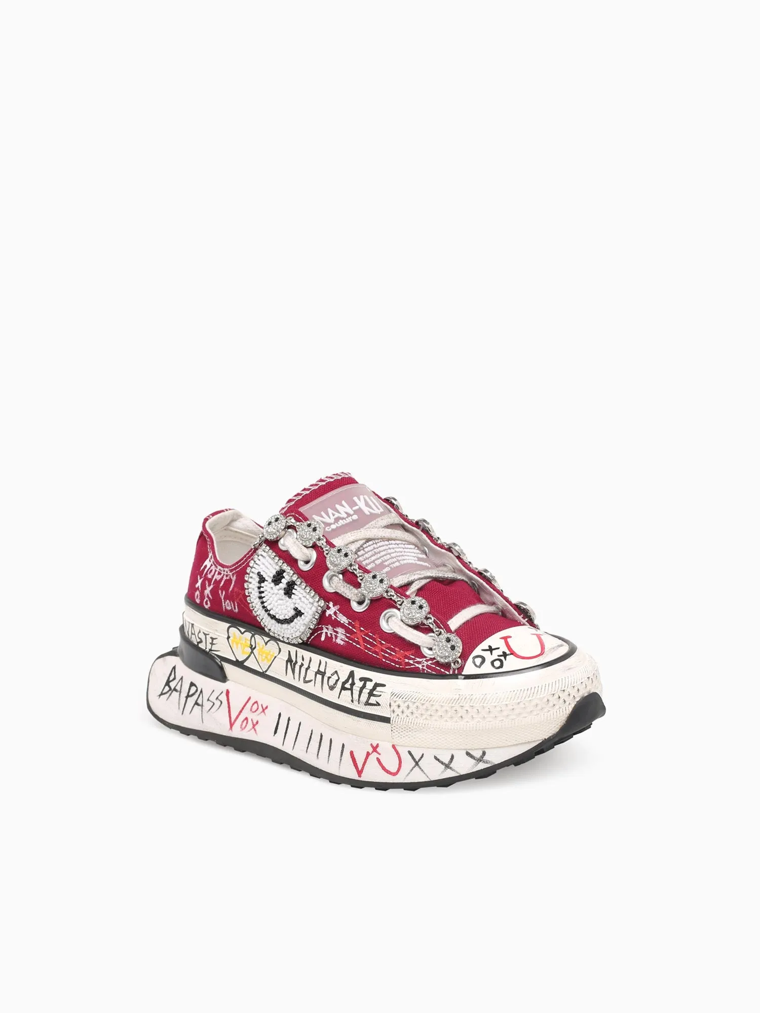 Bc03 Red Canvas Target Casual Shoes