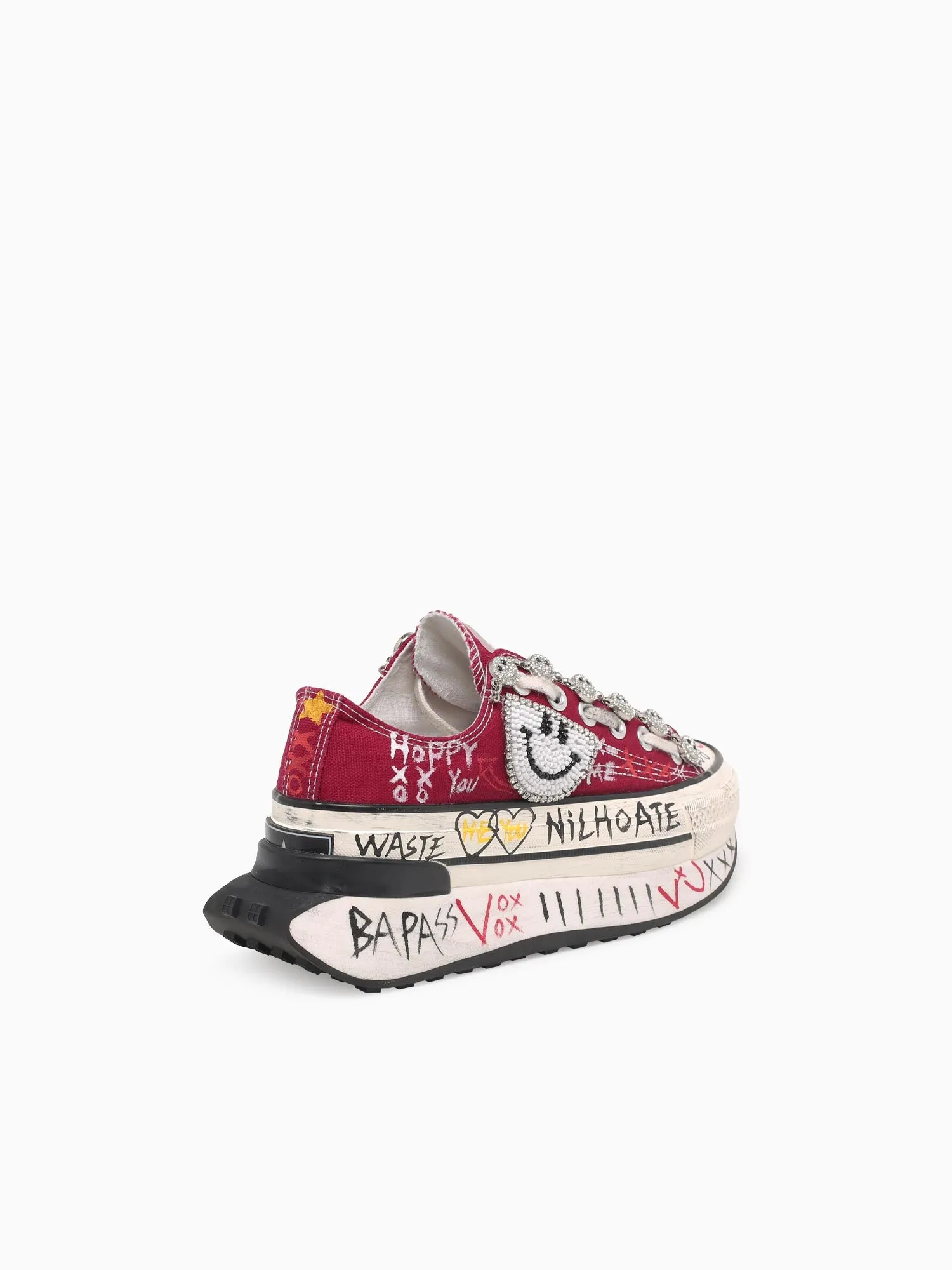 Bc03 Red Canvas Casual Minimalist Shoes