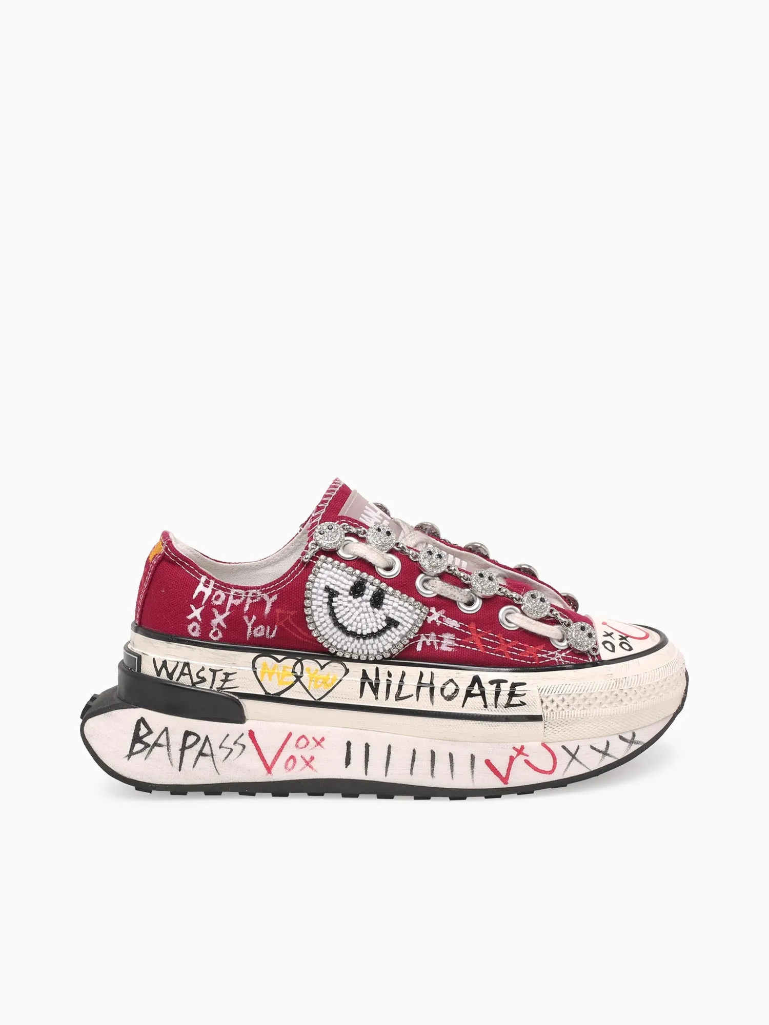 Men Shoes Casual Bc03 Red Canvas