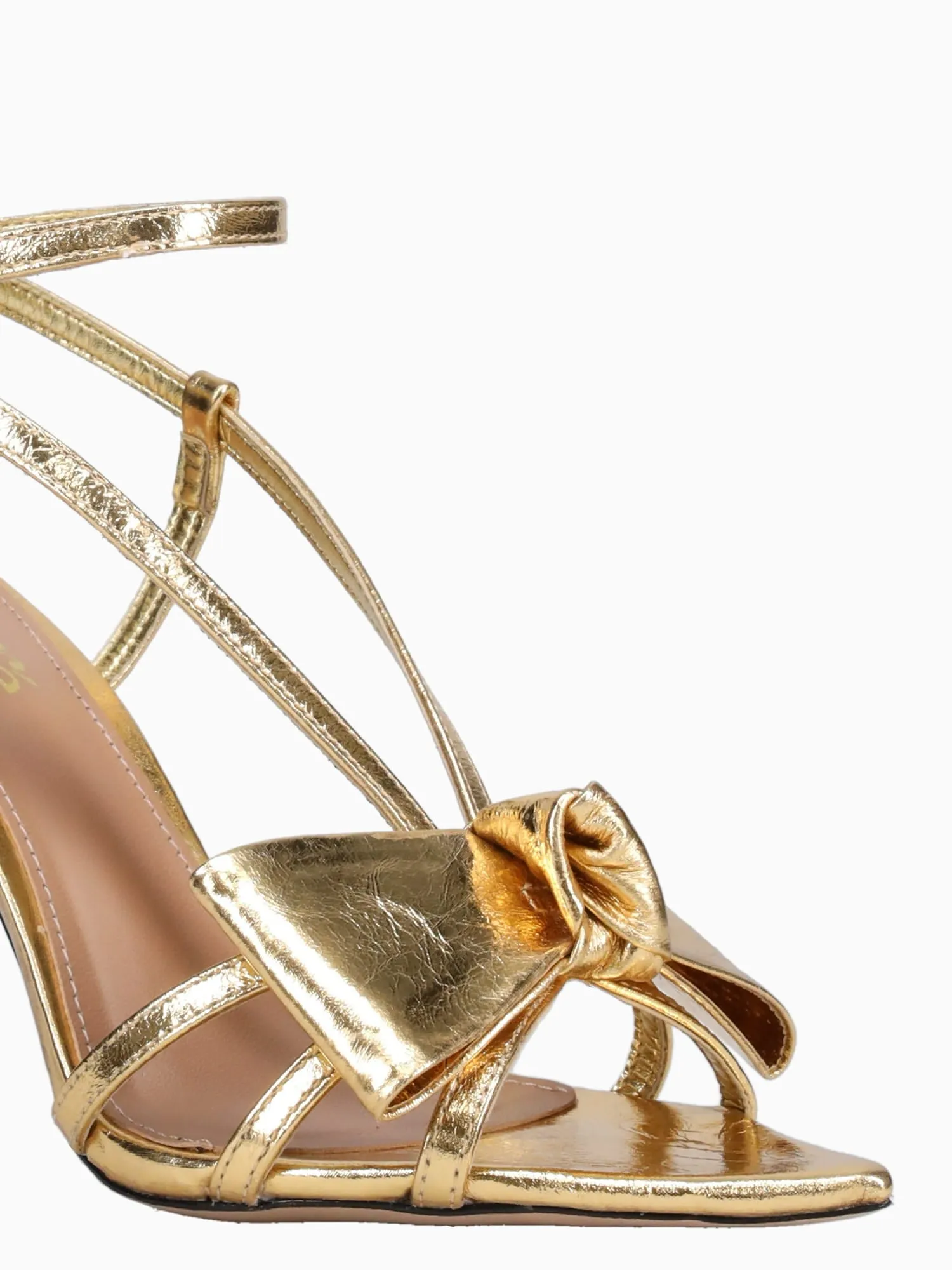 Beata Gold Metal Bala Casual Work Dress Shoes