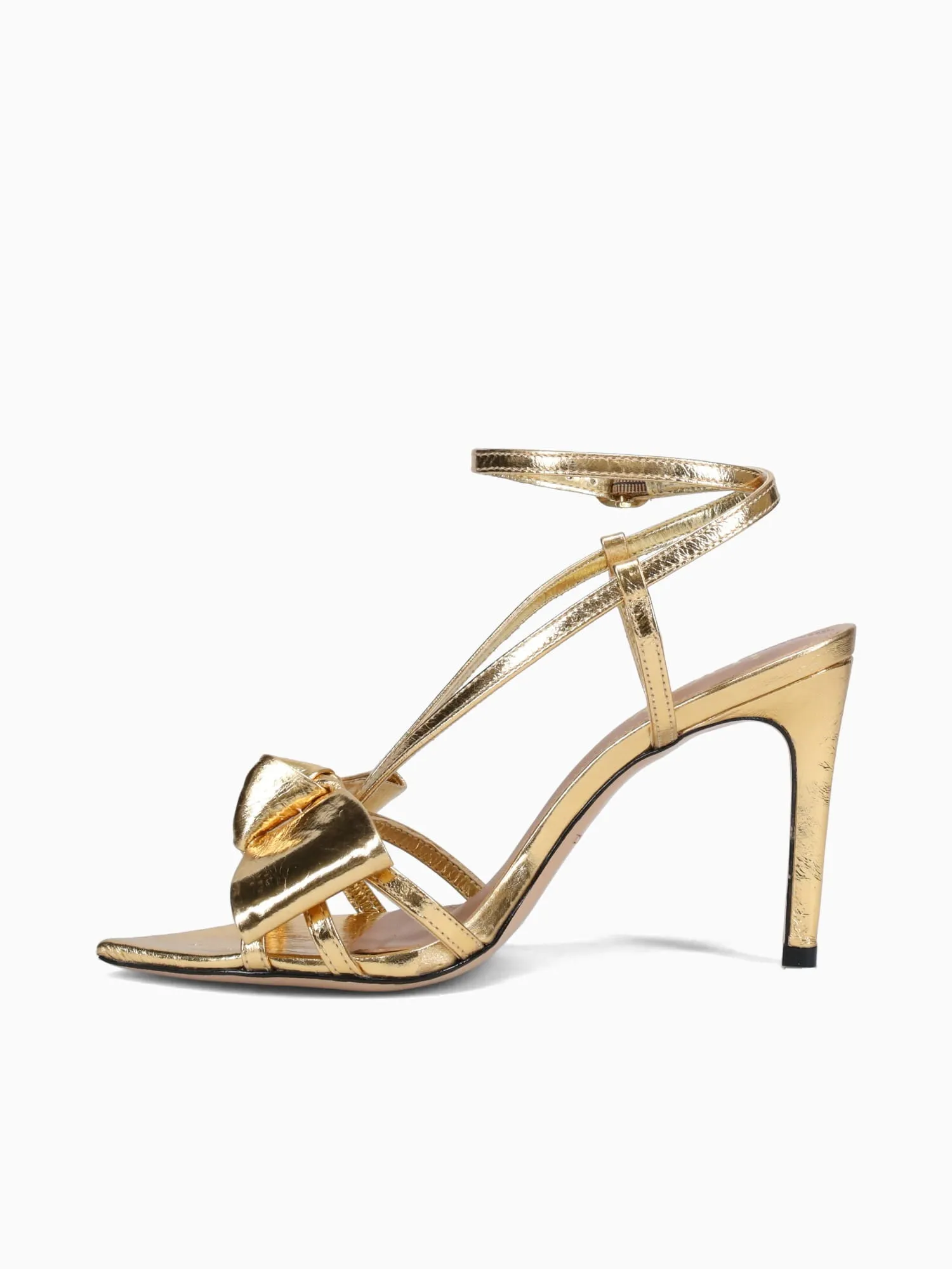 Beata Gold Metal Bala Lacoste Misano Elastic Slip On Casual Shoes