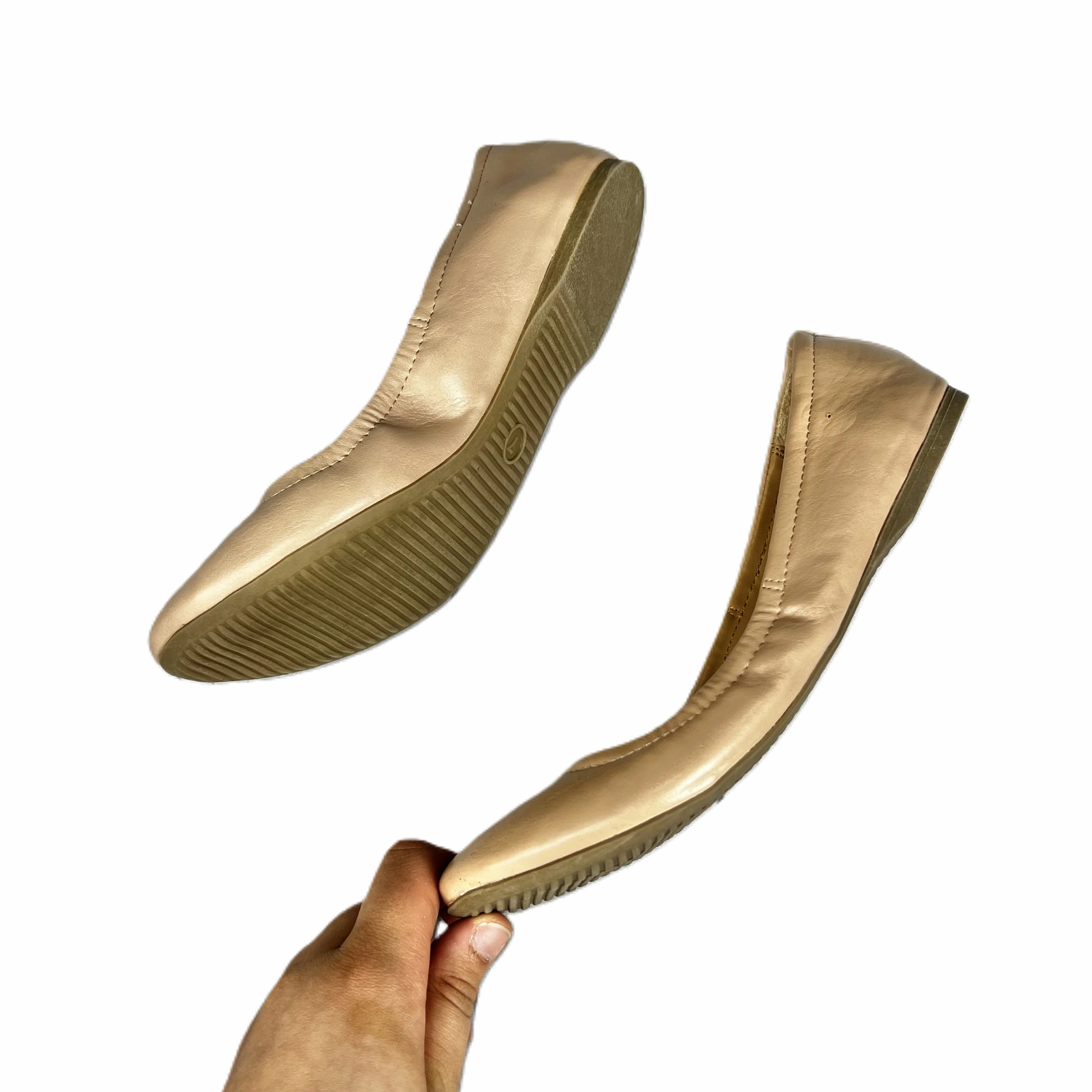 Beige Shoes Flats By Mossimo, Size: 7 Top Running Shoes For Flat Feet