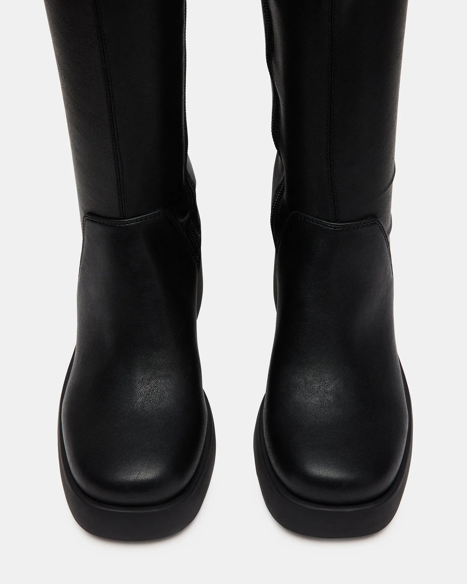 BERKLEIGH BLACK WIDE CALF Rick Owens Fur Boots