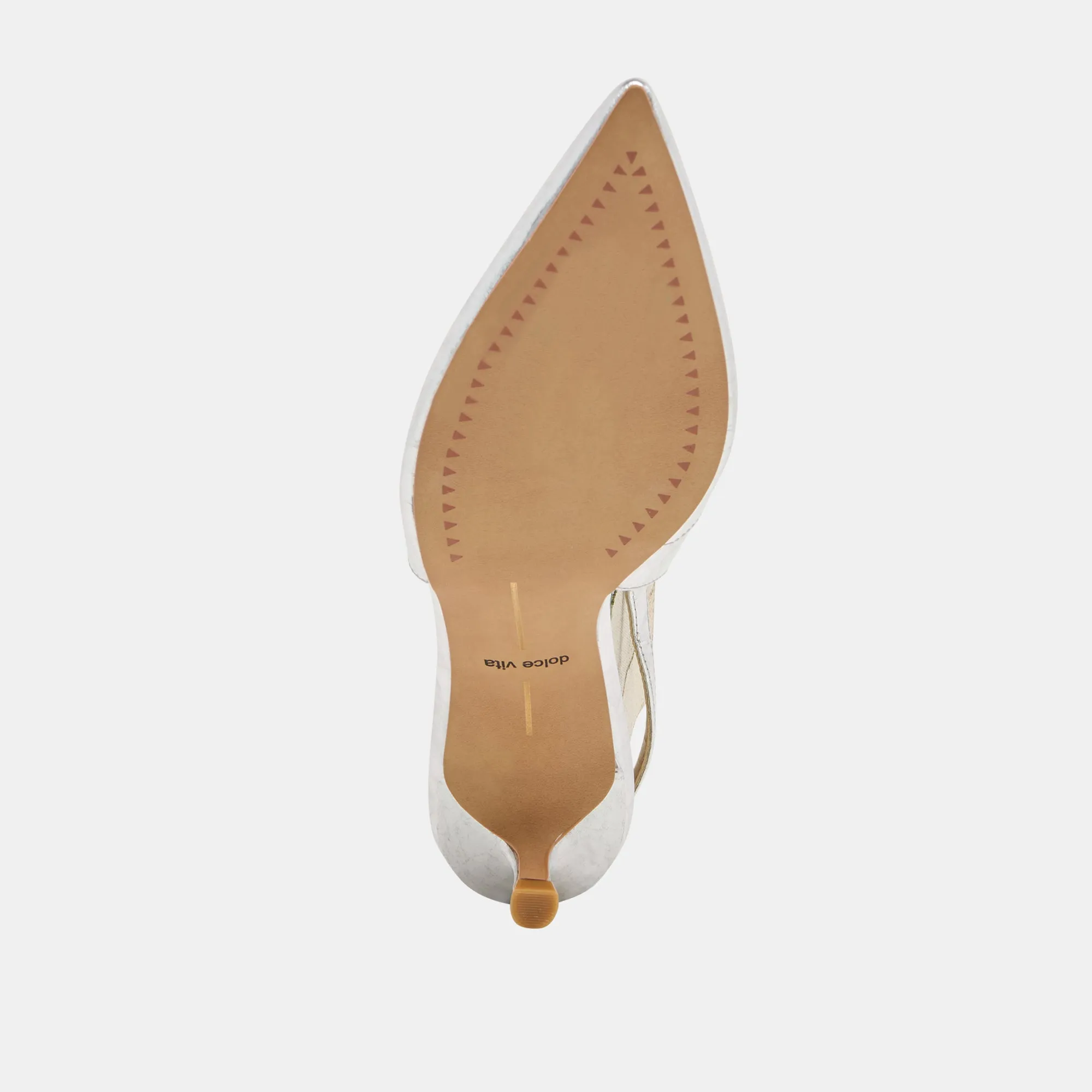 Gold Low High Heels ALENNA HEELS SILVER DISTRESSED LEATHER