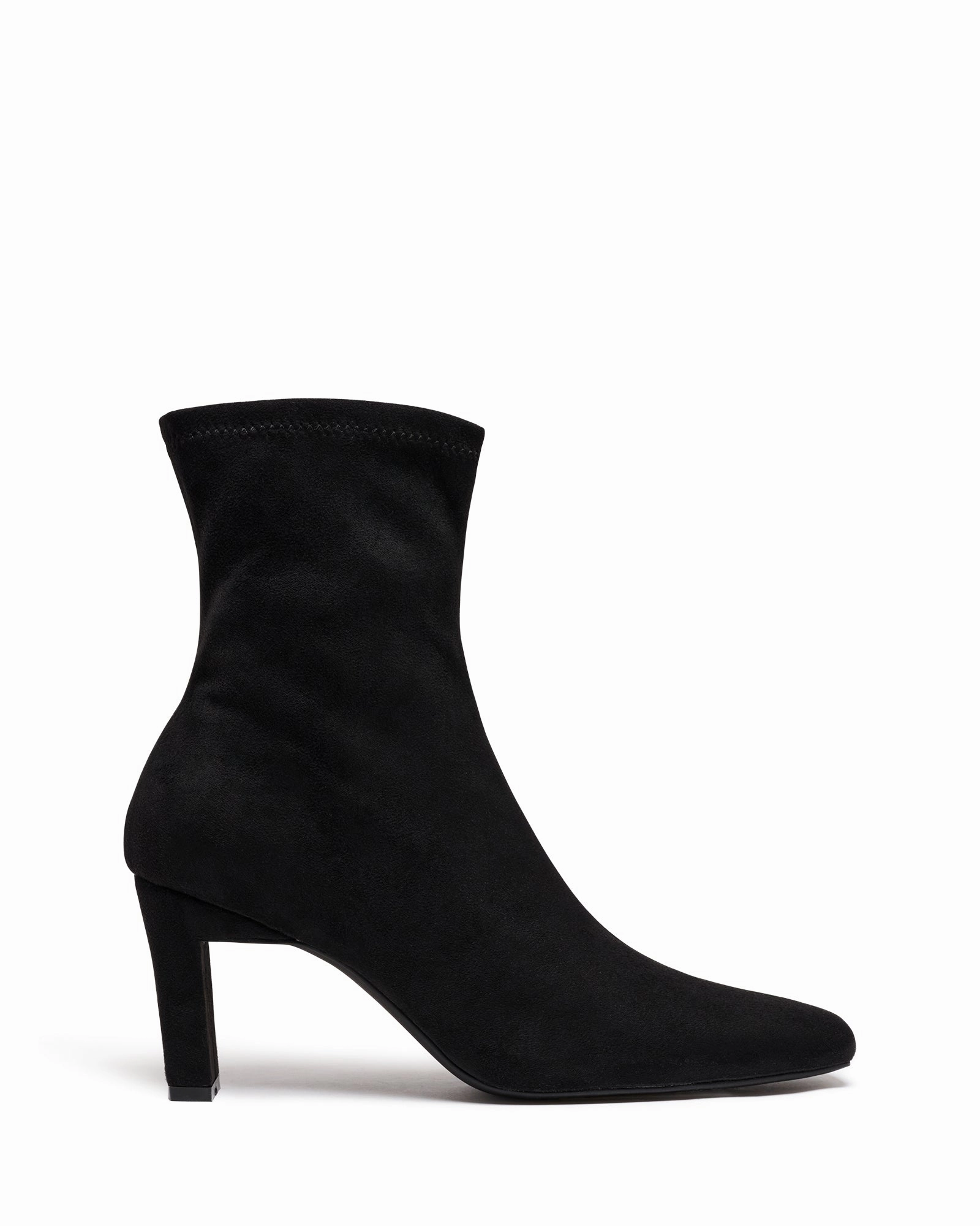 Bette Ankle Boot Black Suede Above Knee Wide Calf Boots