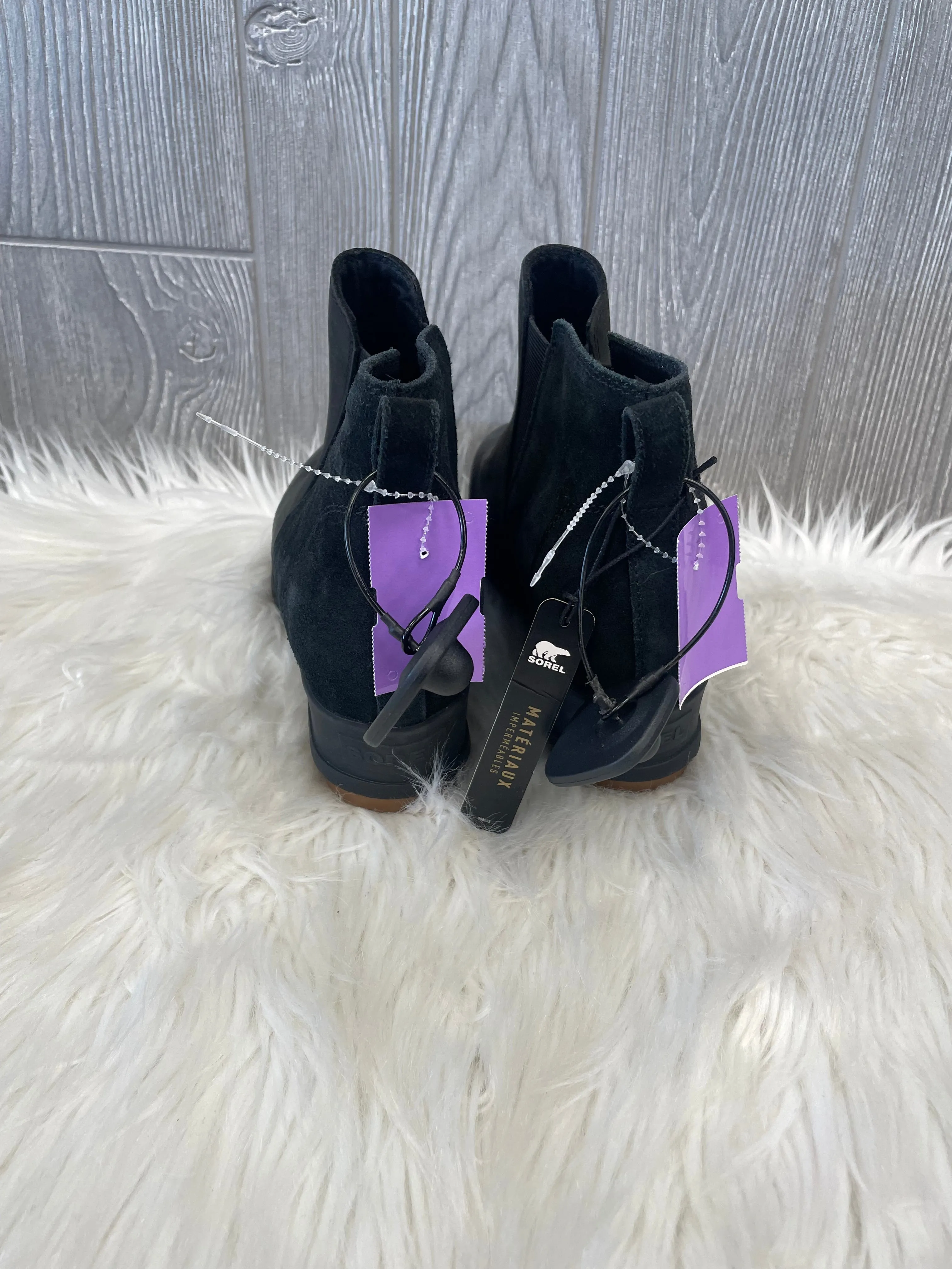 Black Boots Ankle Heels Sorel, Size 10 Morgan Wallen Sand In My Boots Festival