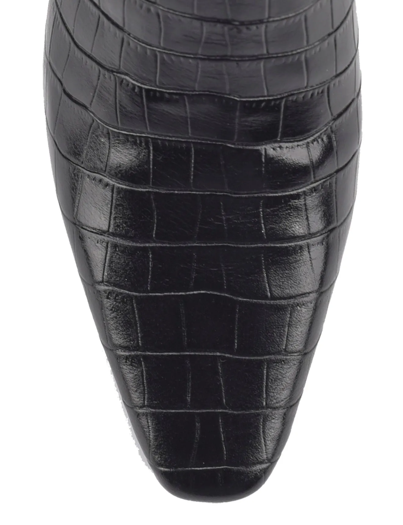 Blair Gusset Ankle Boots - Black Croc Leather Schutz Boots