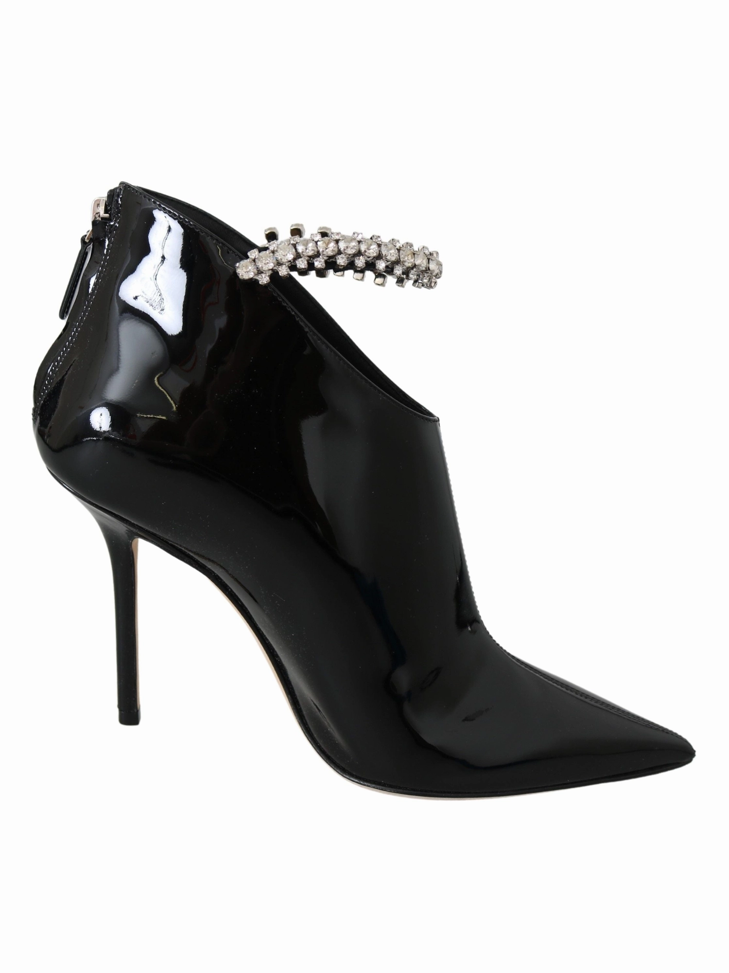 Blaize 100 Black Patent Heeled Boots Stylish Rain Boots