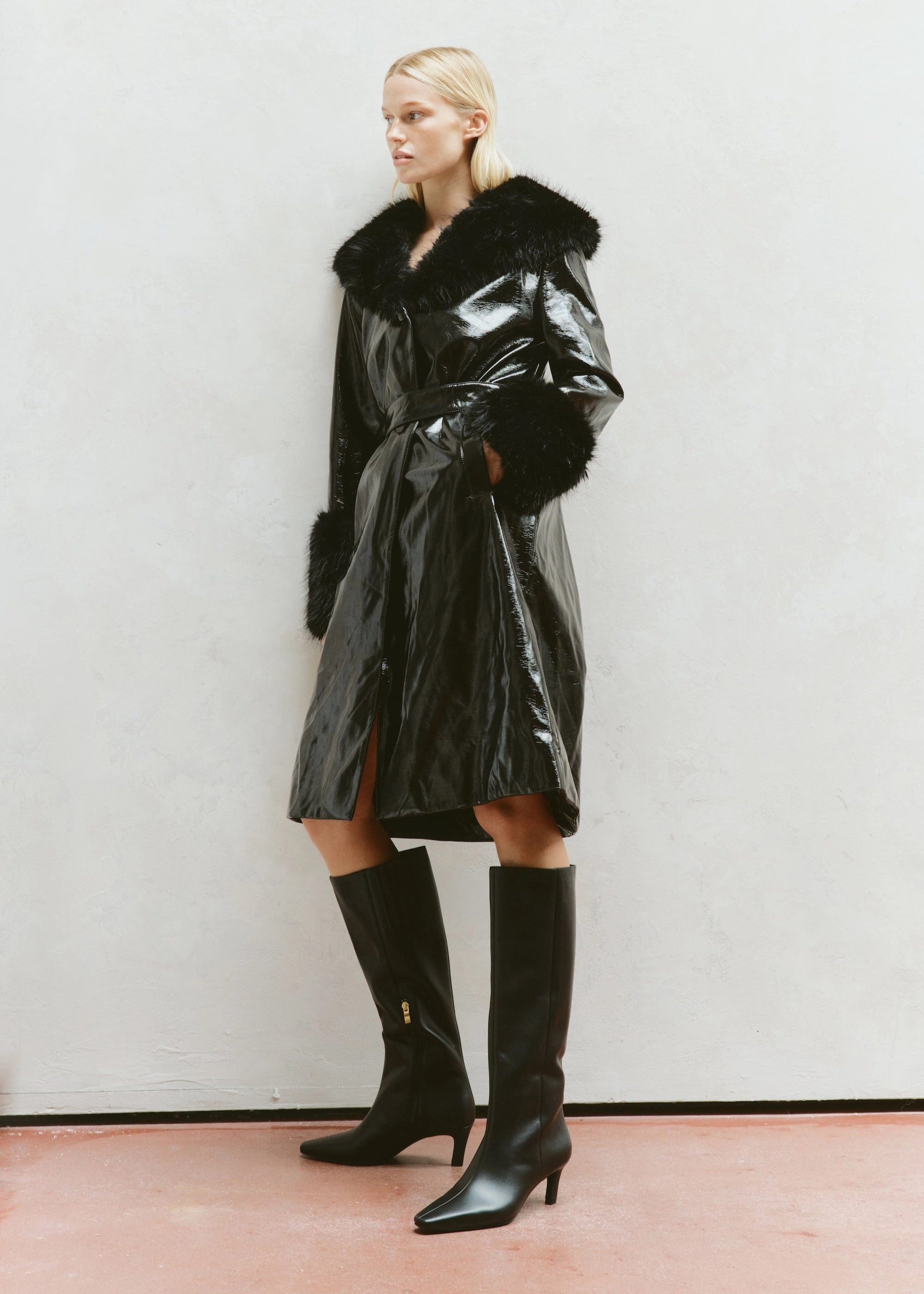 Rat Boots Blake Chisel Toe Long Boot - Black Leather