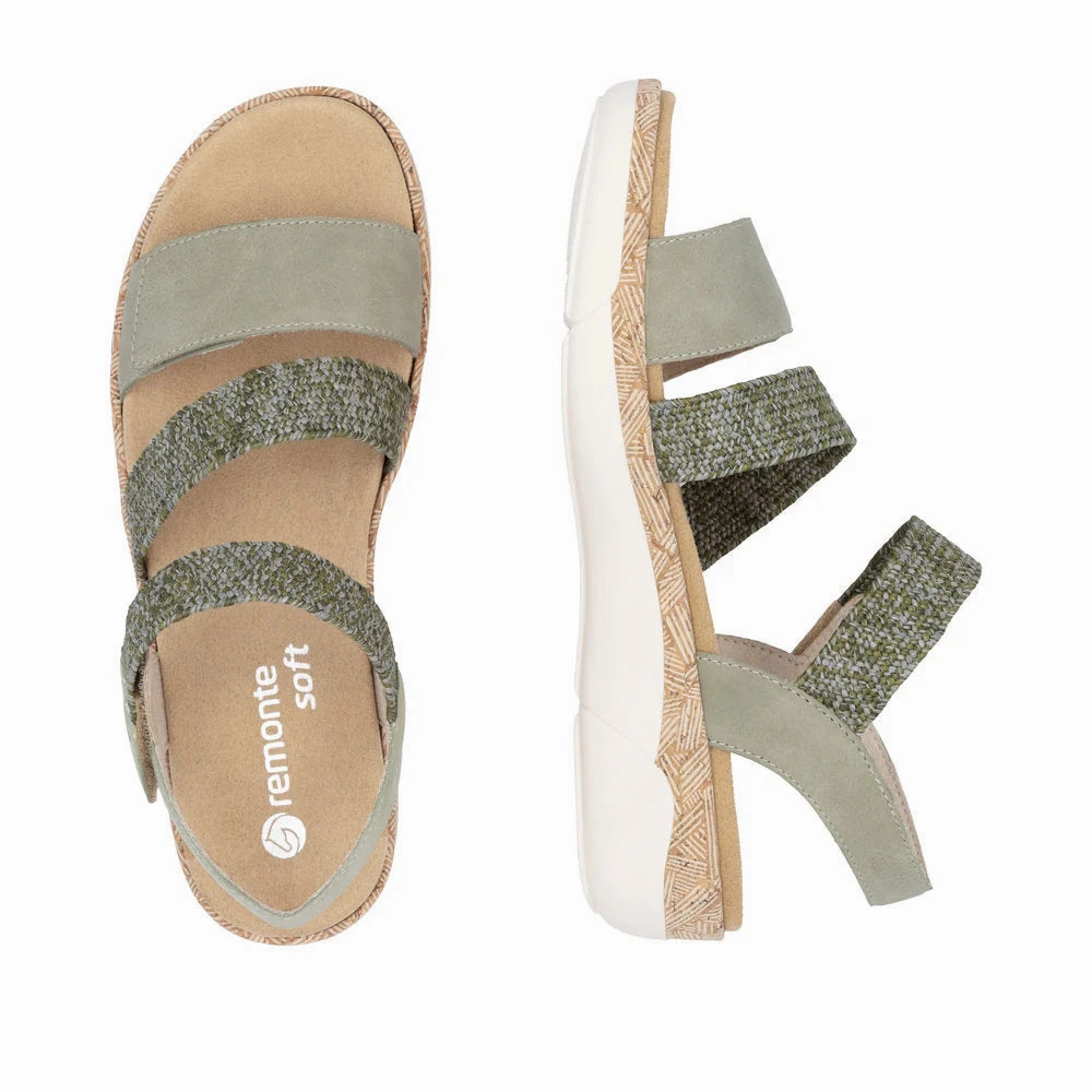 Remonte by Rieker Women's Jocelyn Sandals - Salbei/Olive Jamaica Montego Bay Sandals
