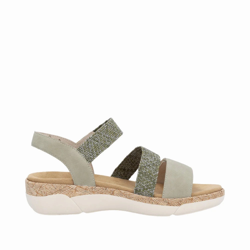 Comfortable Stylish Sandals Remonte by Rieker Women's Jocelyn Sandals - Salbei/Olive