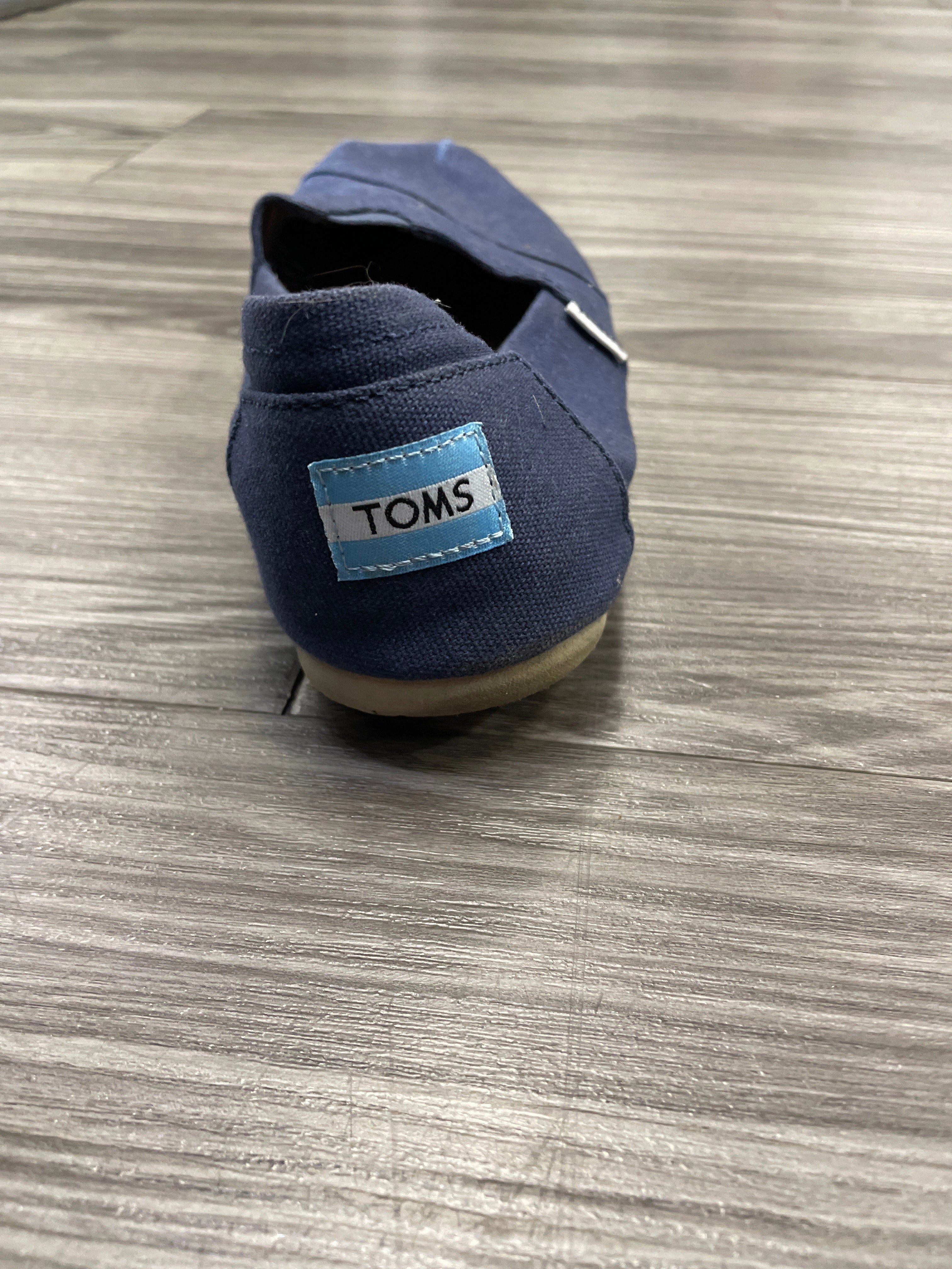 Blue Shoes Flats Toms, Size 10 Criss Cross Shoes Flat