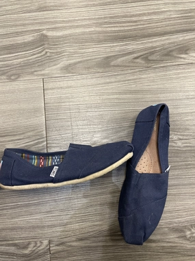 Blue Shoes Flats Toms, Size 10 Semi Formal Flat Shoes