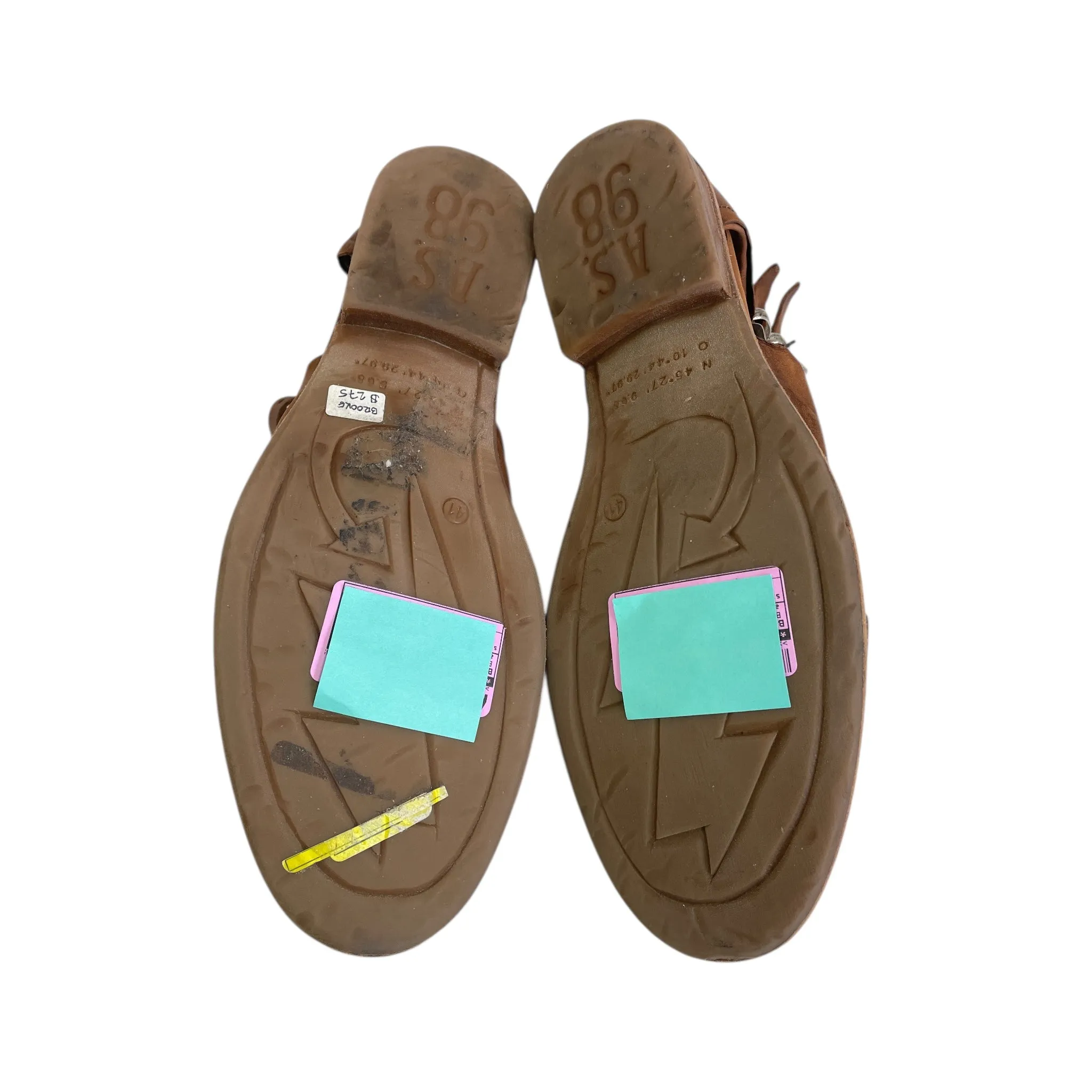 Boots Ankle Flats By A.S. 98 In Brown, Size:10 London Boots