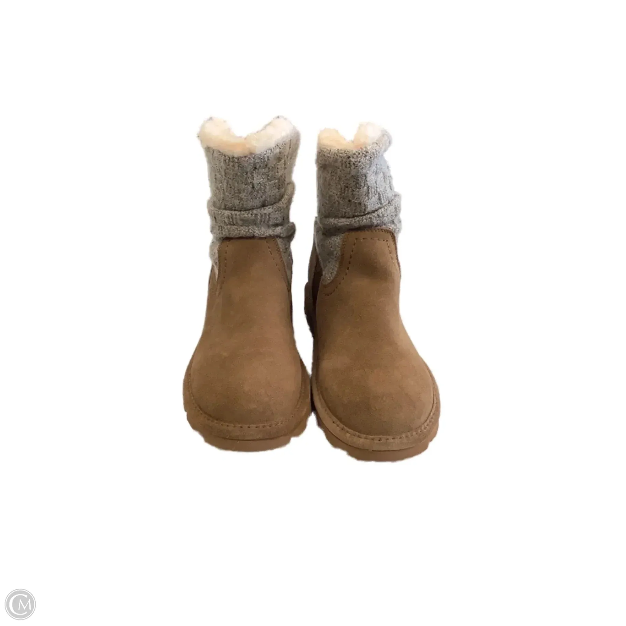 Round Toe Western Boots Boots Ankle Flats By Bearpaw In Brown, Size: 11