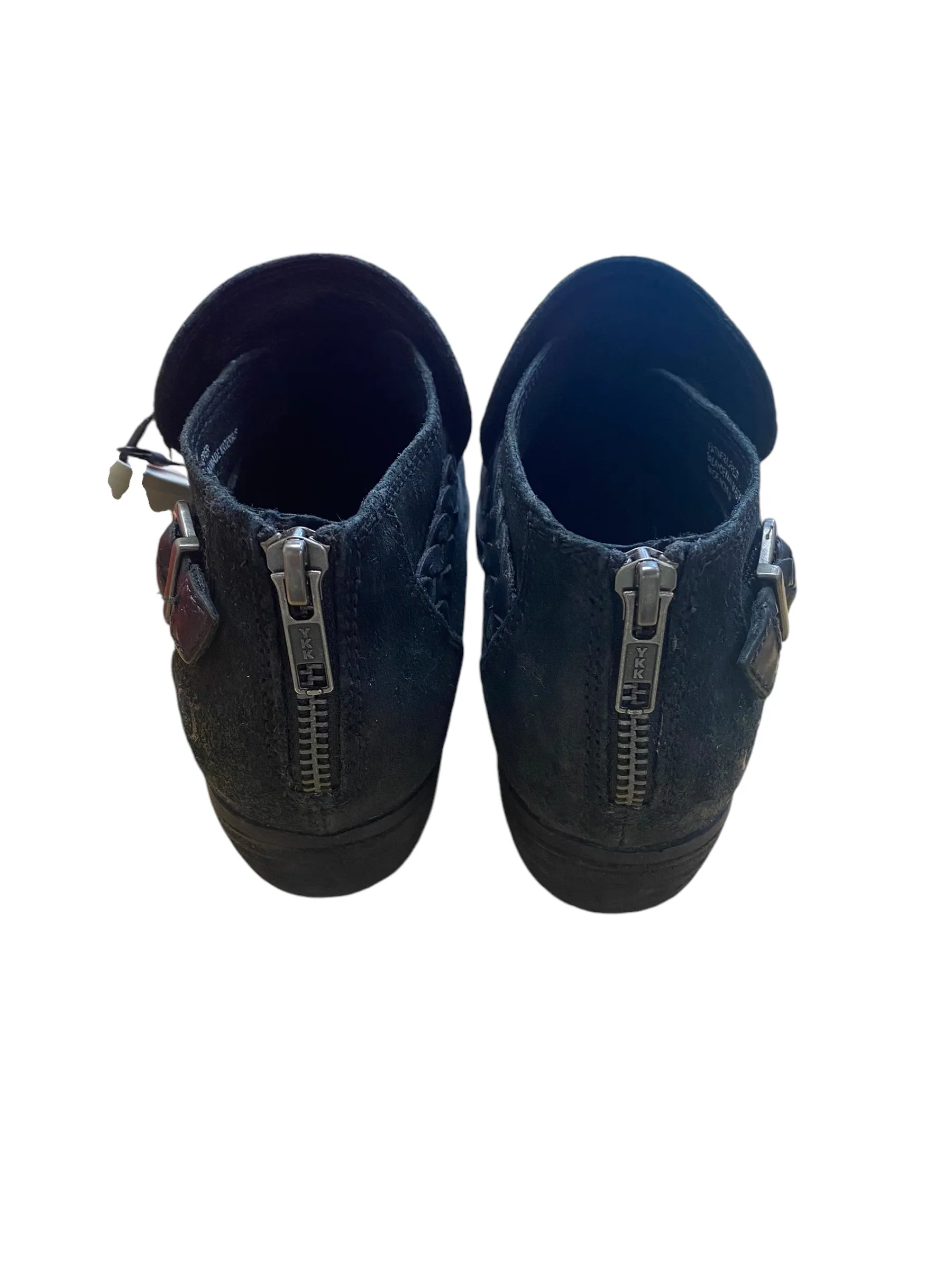 Boots Ankle Flats By Born In Black, Size: 6 Animal Print Ankle Boots