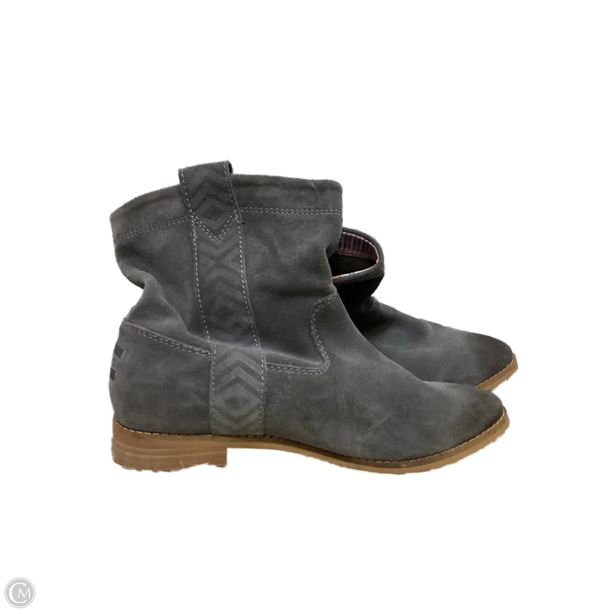 Boots Ankle Flats By Toms In Grey, Size: 7 Made In The Usa Boots